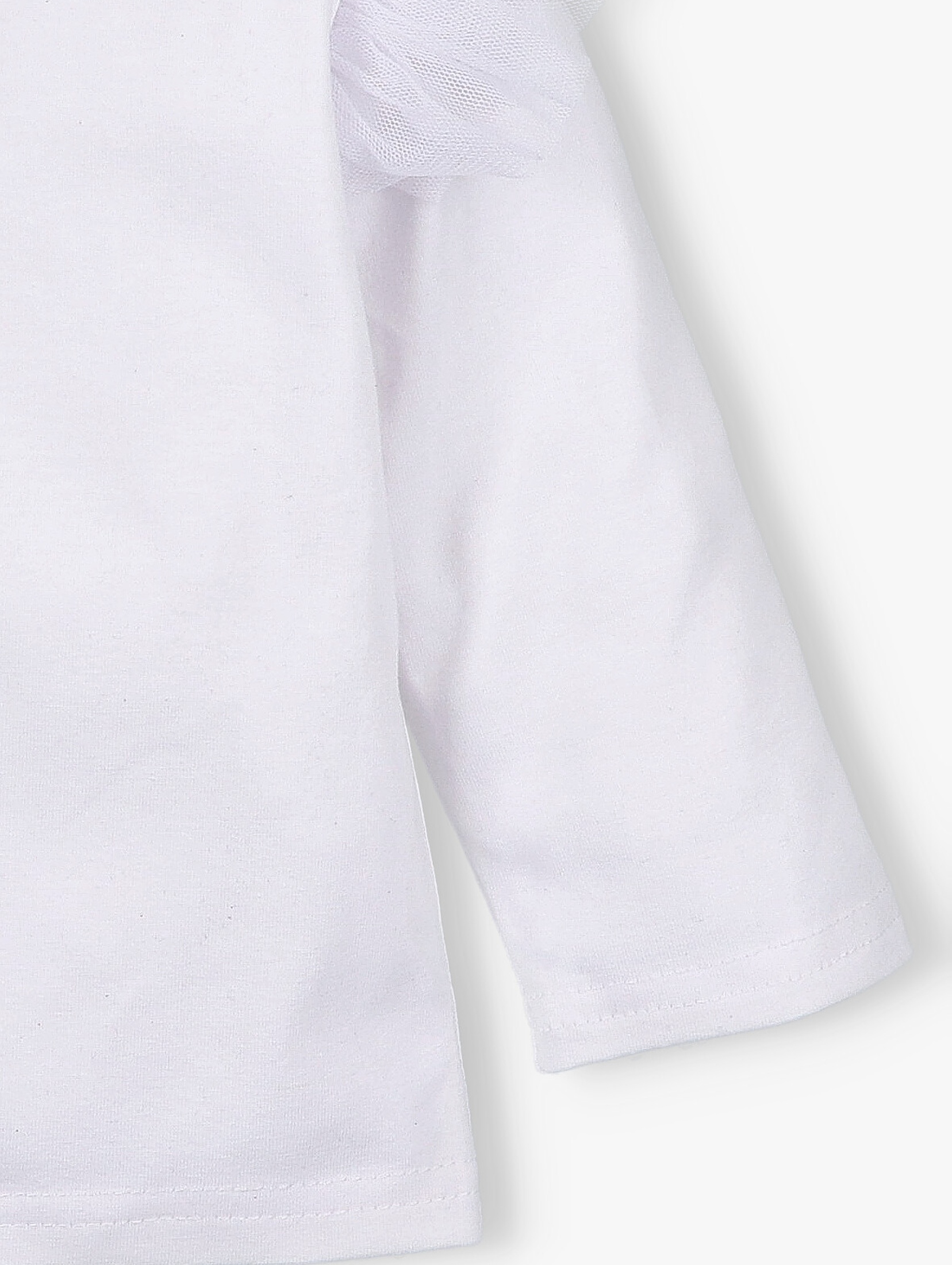 Bluzka Mila z z ozdobną falbankę biała