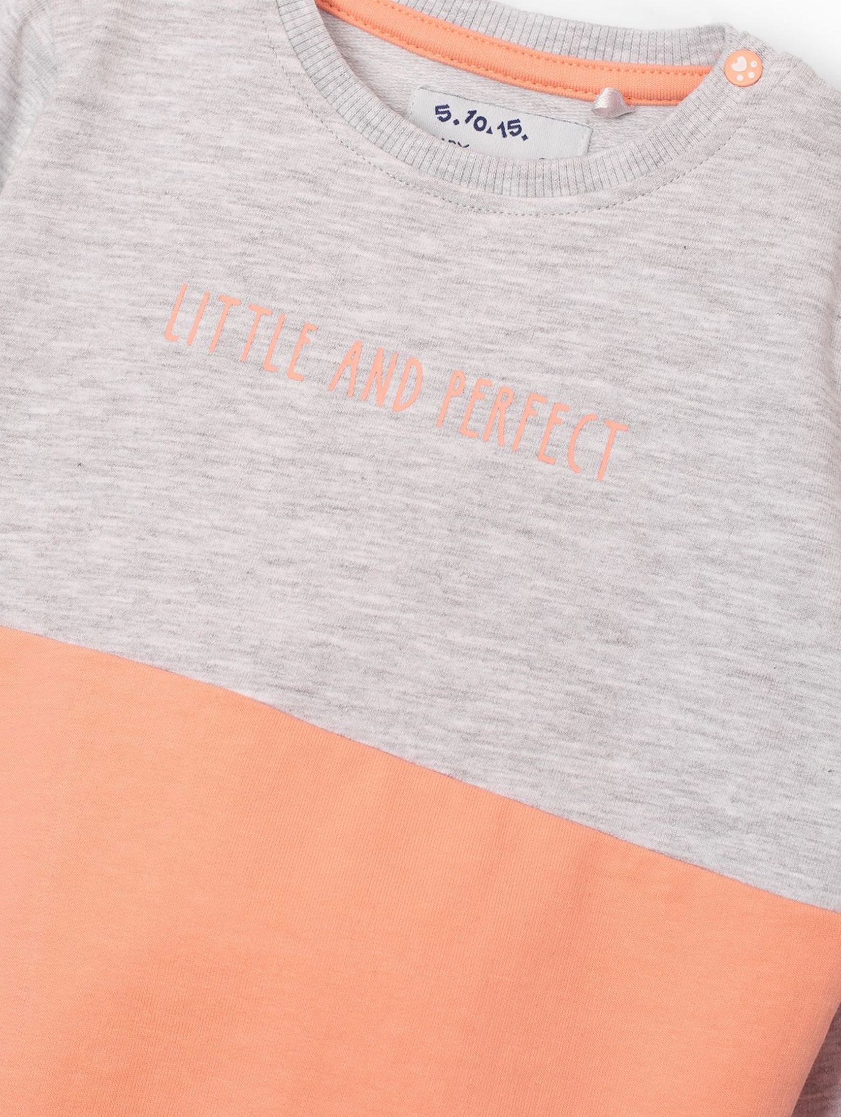 Bluza dresowa dziewczęca z napisem Little and Perfect