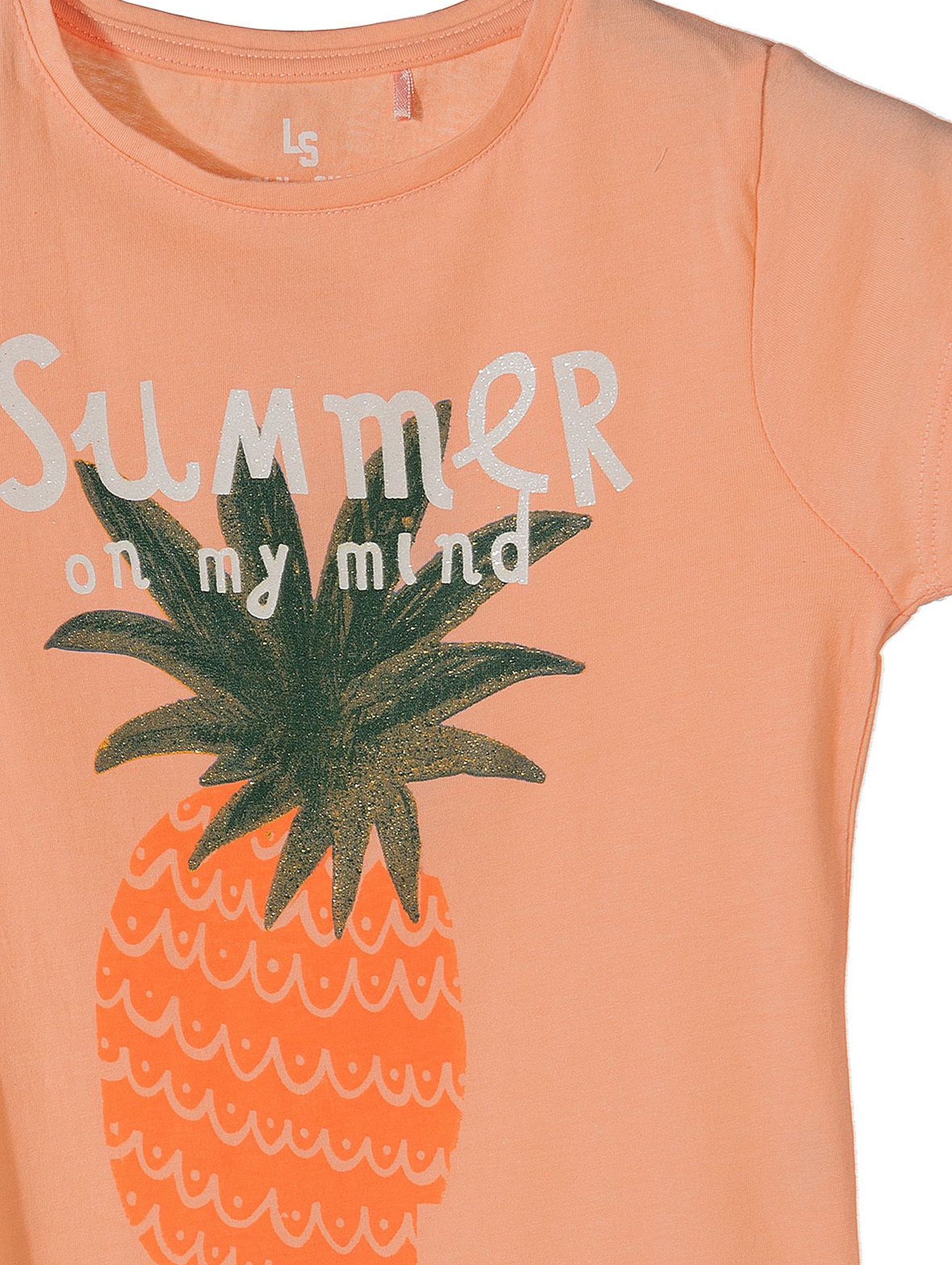 T-shirt dziewczęcy z ananasem