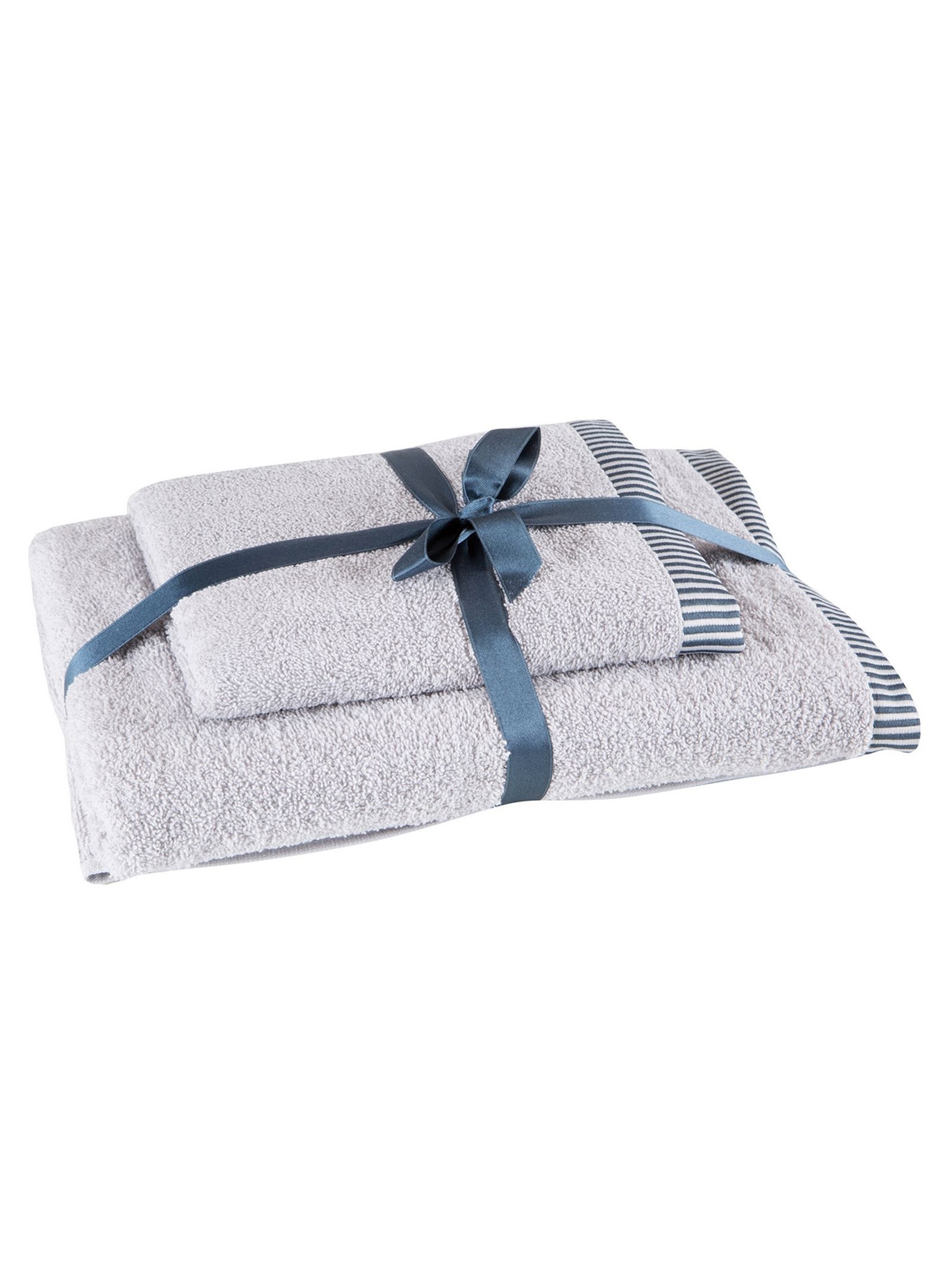 Komplet ręczników KOS 50 x 90 cm + 70 x 140 cm srebrny