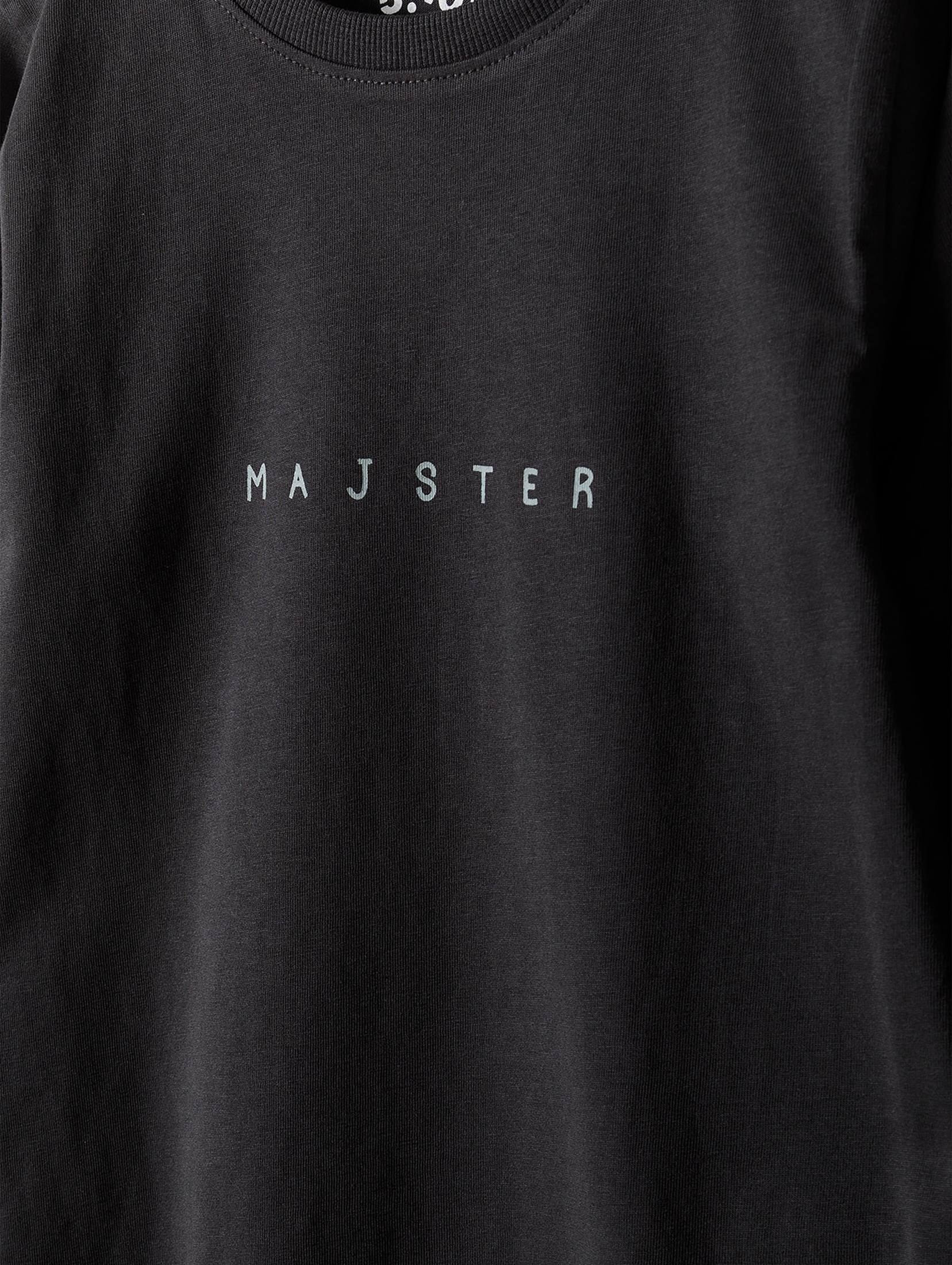Grafitowa bluzka bawełniana dla chłopca z napisem - Majster