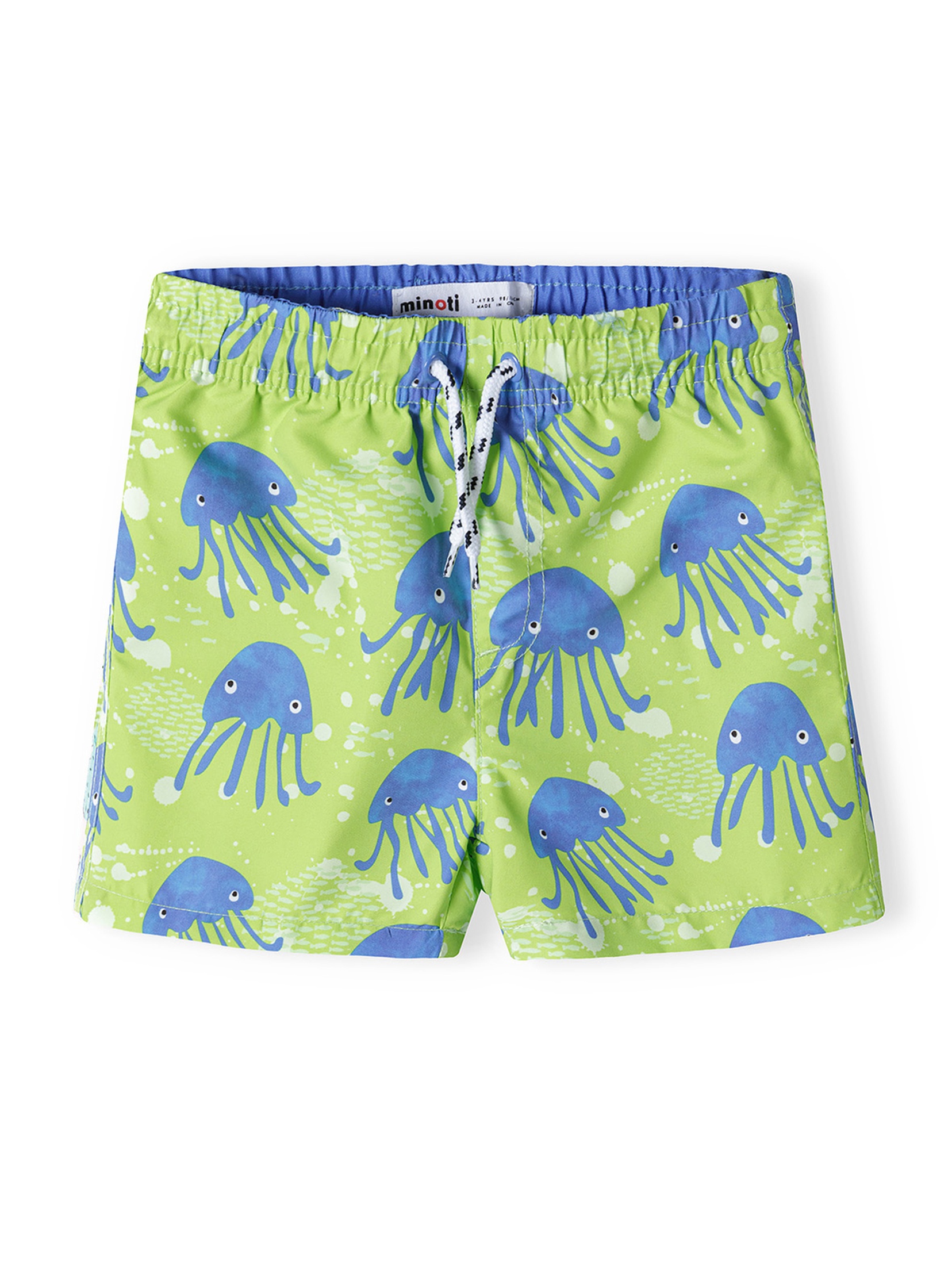 Zielone szorty kąpielowe dla chłopca w meduzy