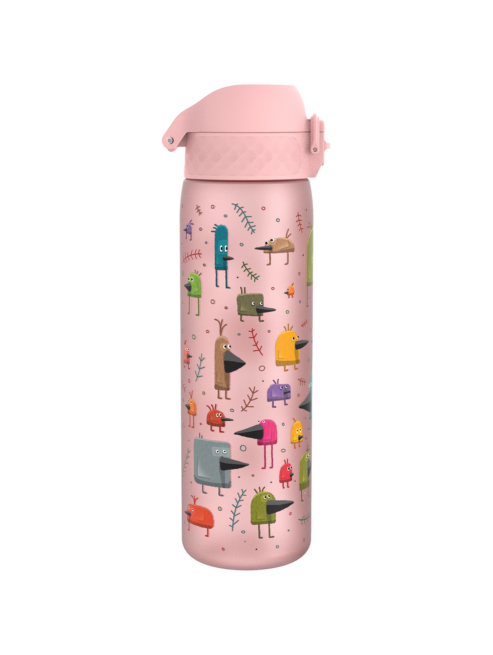 Butelka na wodę ION8 BPA Free Funny Birds 500ml - różowa
