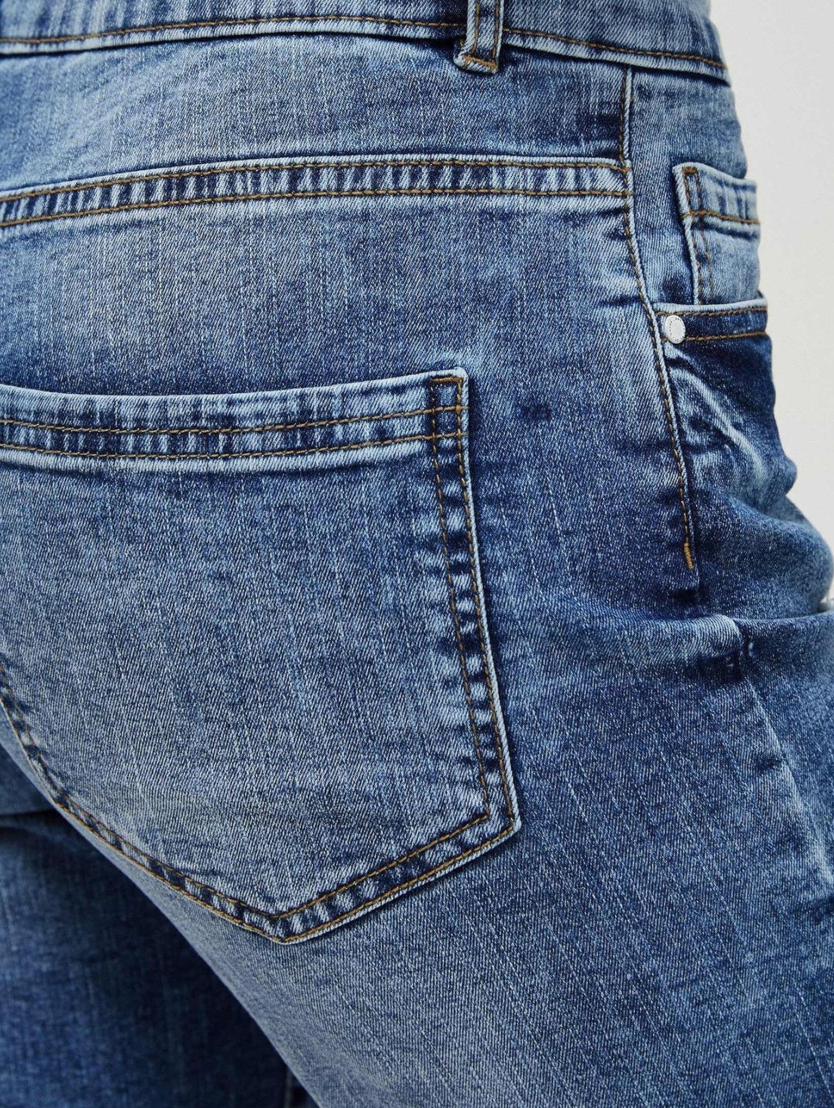 Szorty damskie jeansowe z przetarciami granatowe