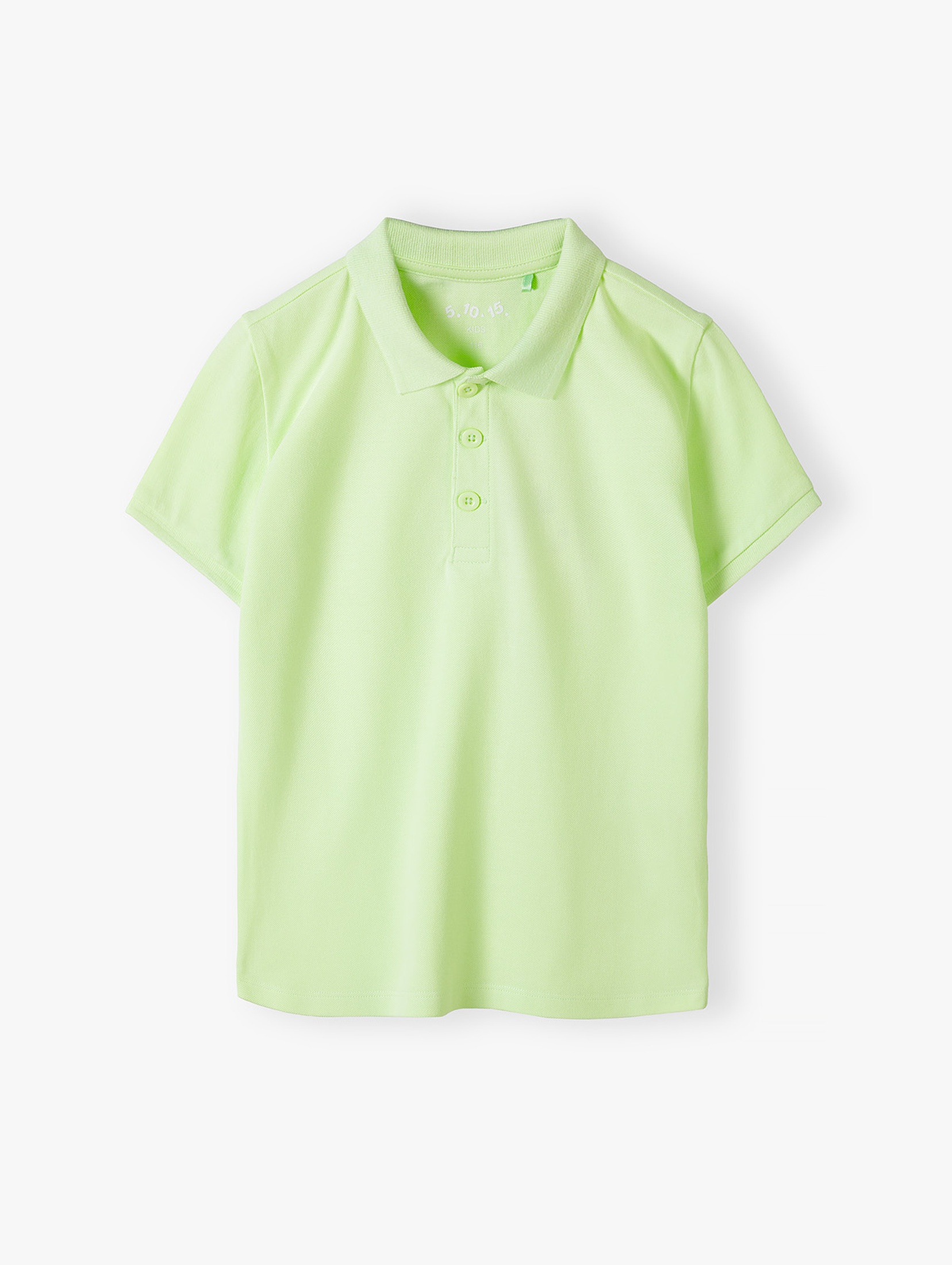 Seledynowa bluzka polo pique dla chłopca - 5.10.15.