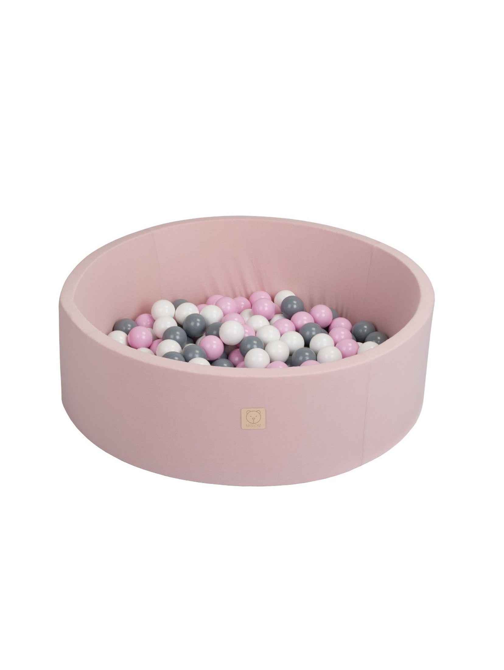 Suchy basen z kulkami różowy - piłki rożowe/szare/białe