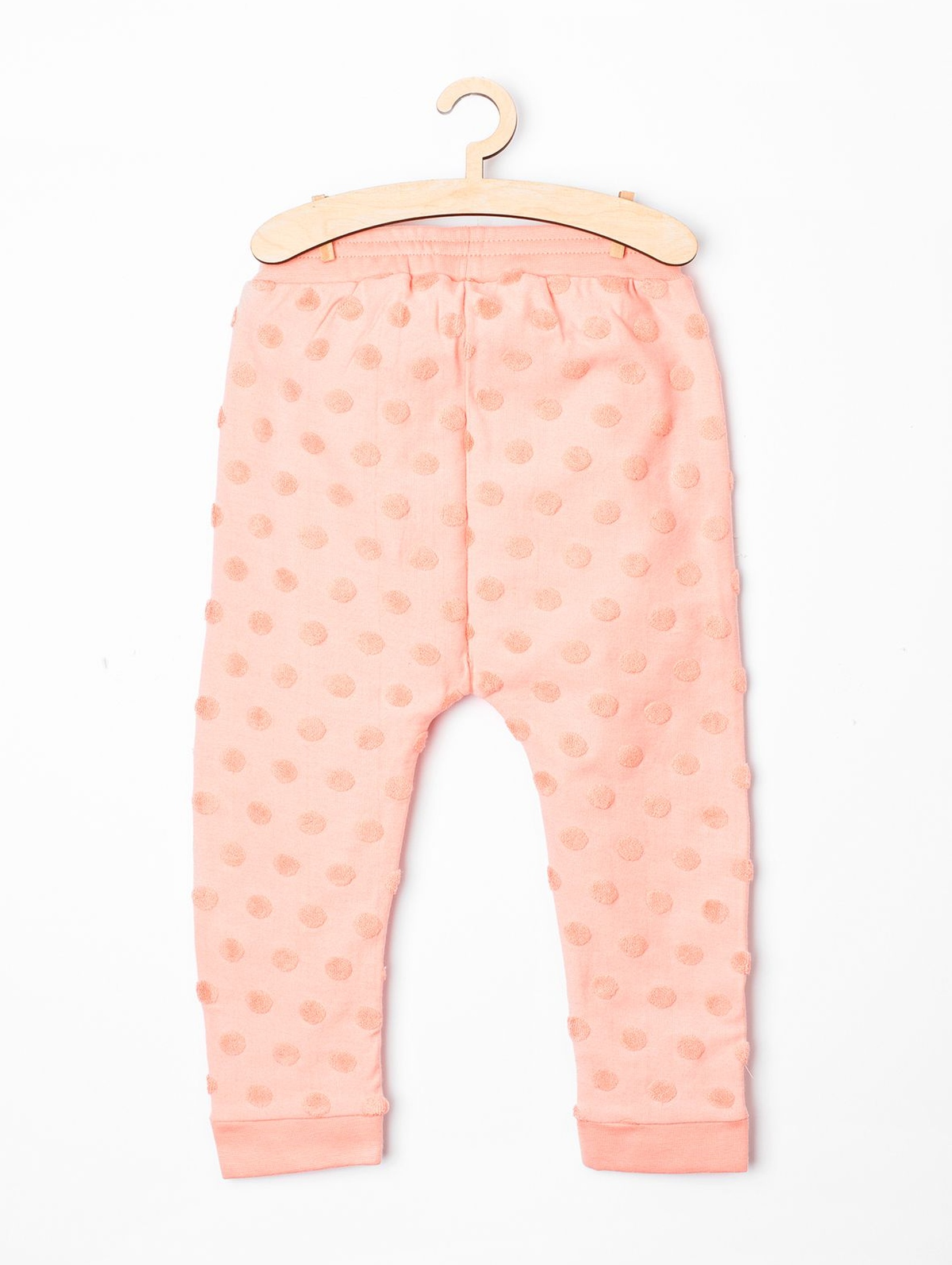 Spodnie dresowe dla niemowlaka-różowe z króliczkiem