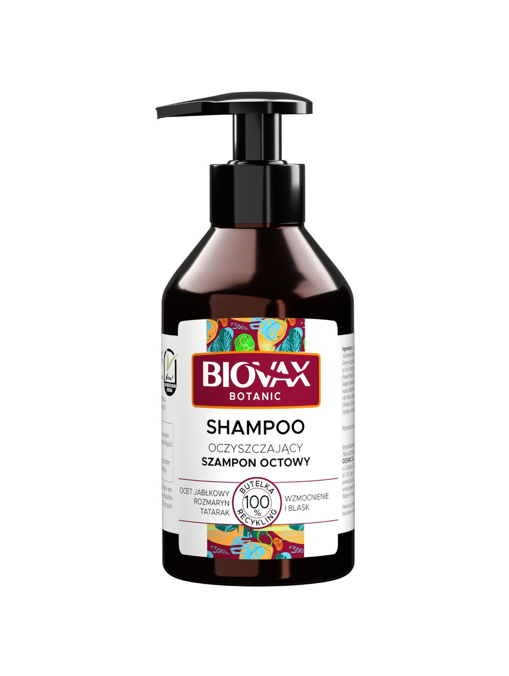 Biovax Botanic Oczyszczający szampon octowy 200ml
