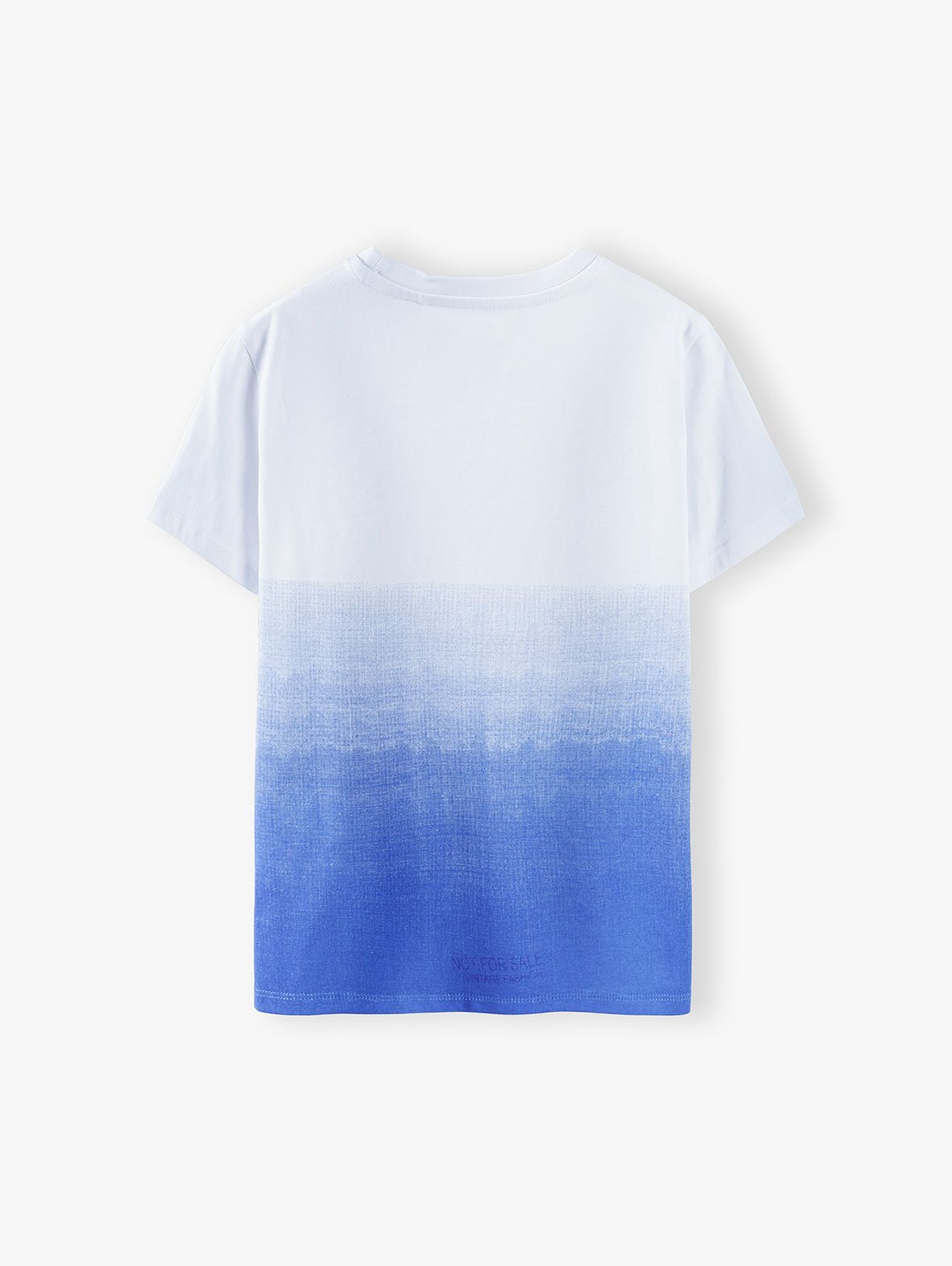 T-shirt chłopięcy biało-niebieski z rekinem