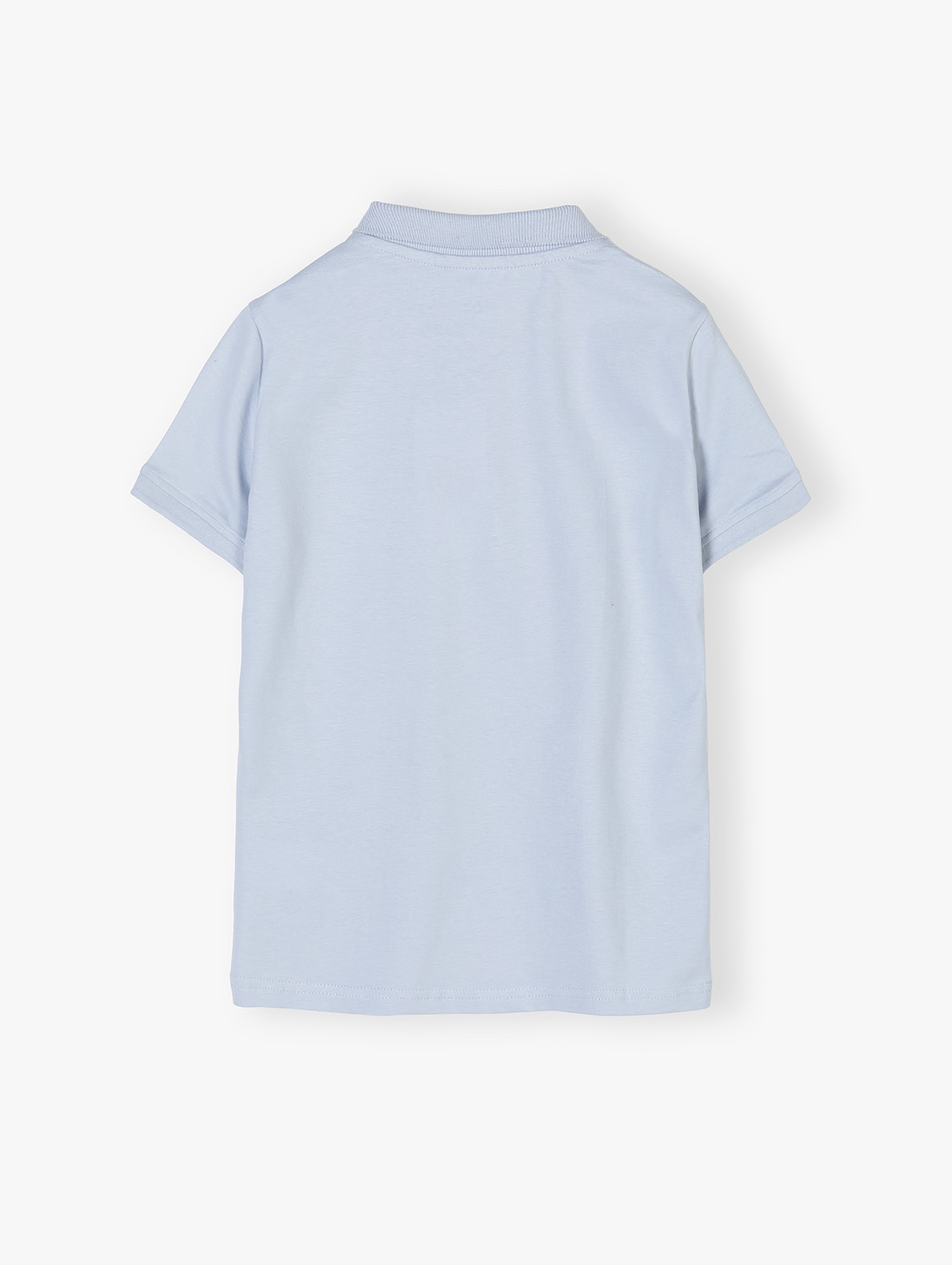 Niebieska bluzka polo dla chłopca z bawełny