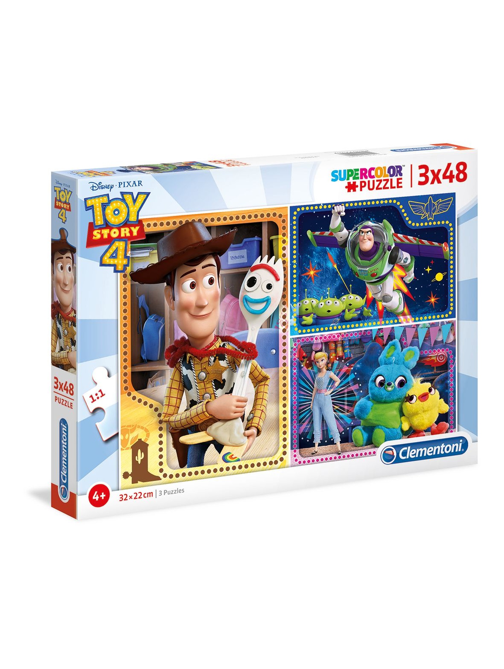 Puzzle  Super Color Toy Story Clementoni 4 - 3 x 48 elementów wiek 4+