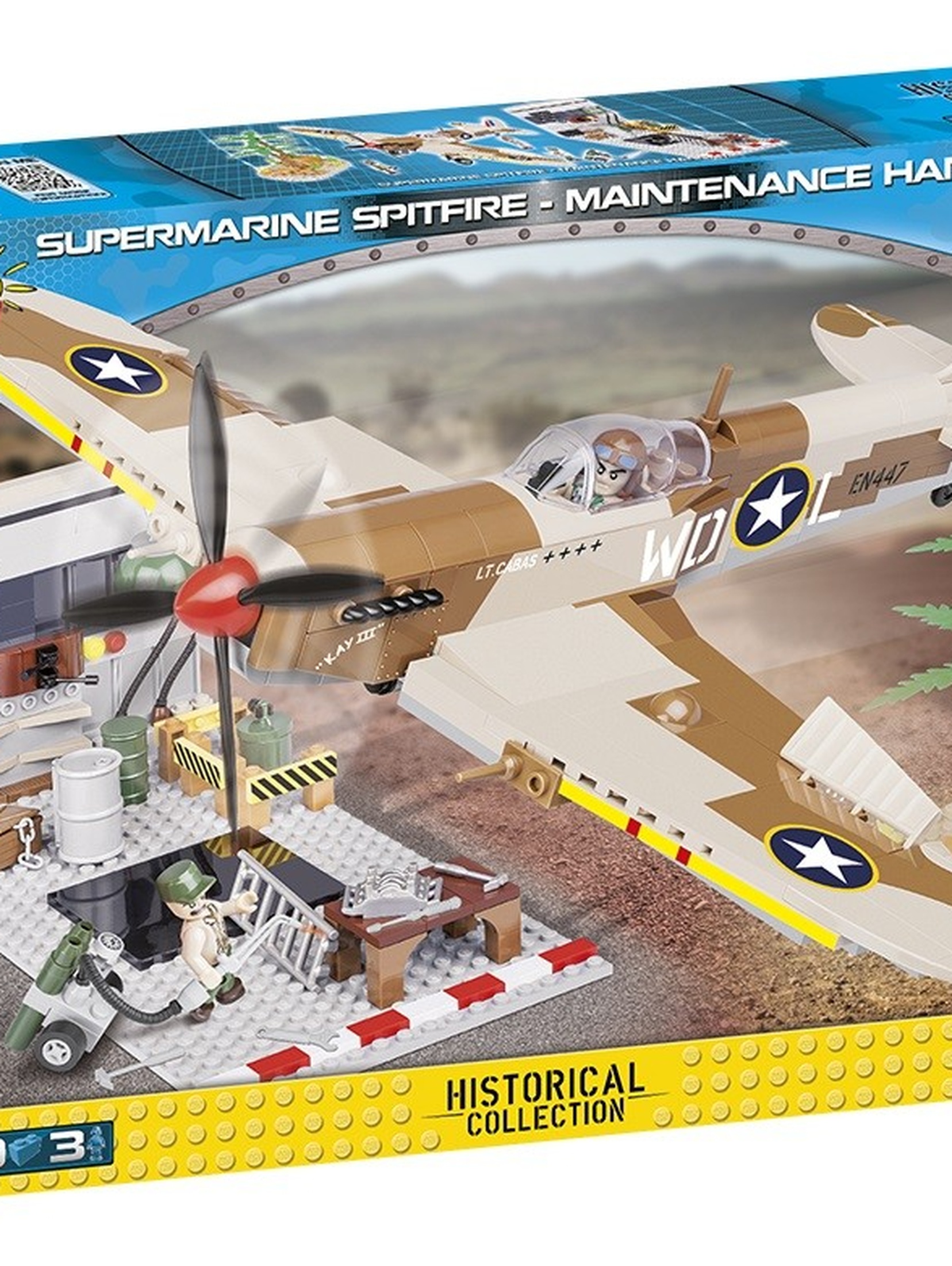 Small Army 500 elementów Supermarine Spitfire MK.IX Maintenance Hangar