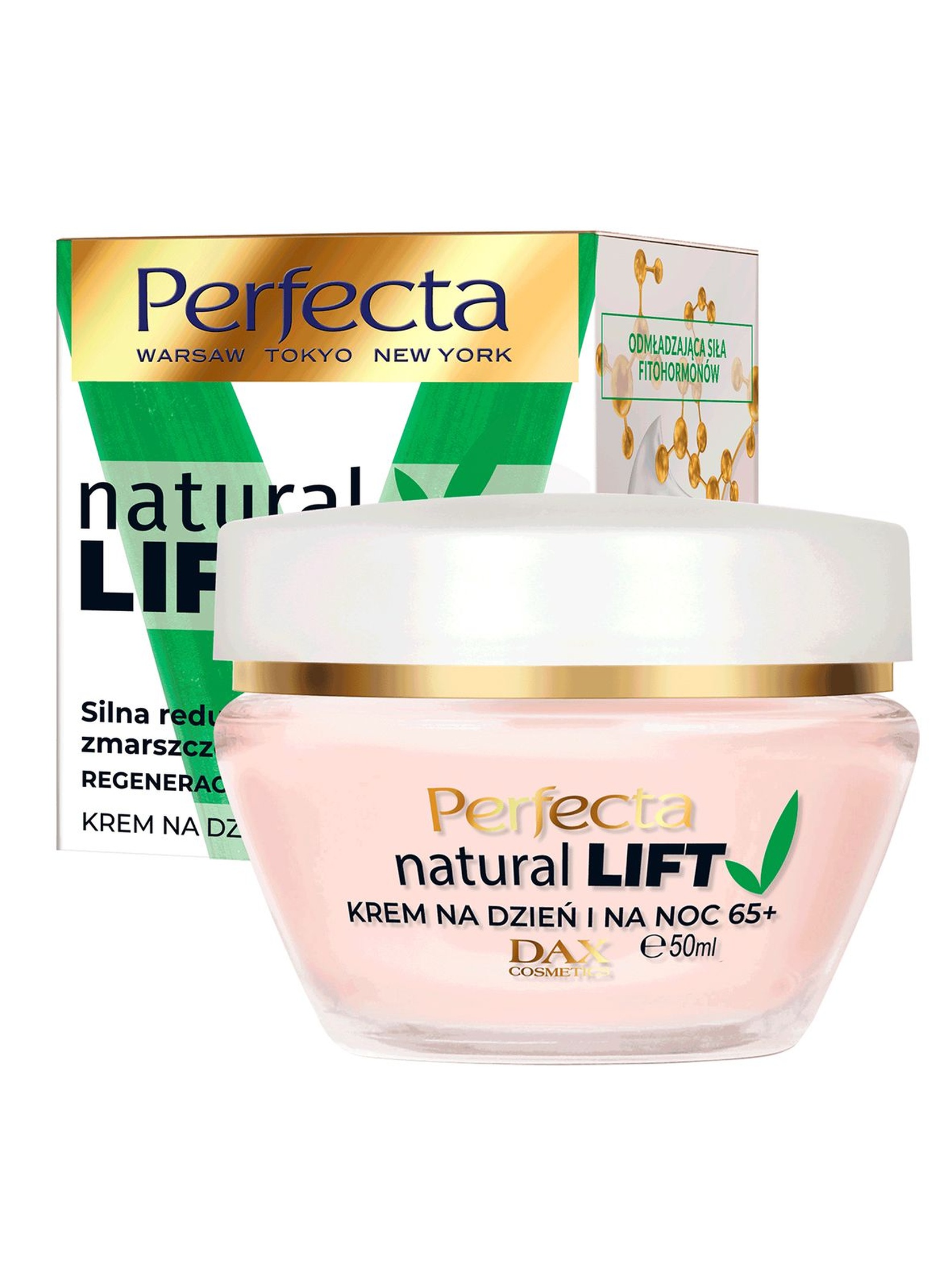 Perfecta Natural Lift, krem do twarzy na dzień i na noc 65+, 50 ml