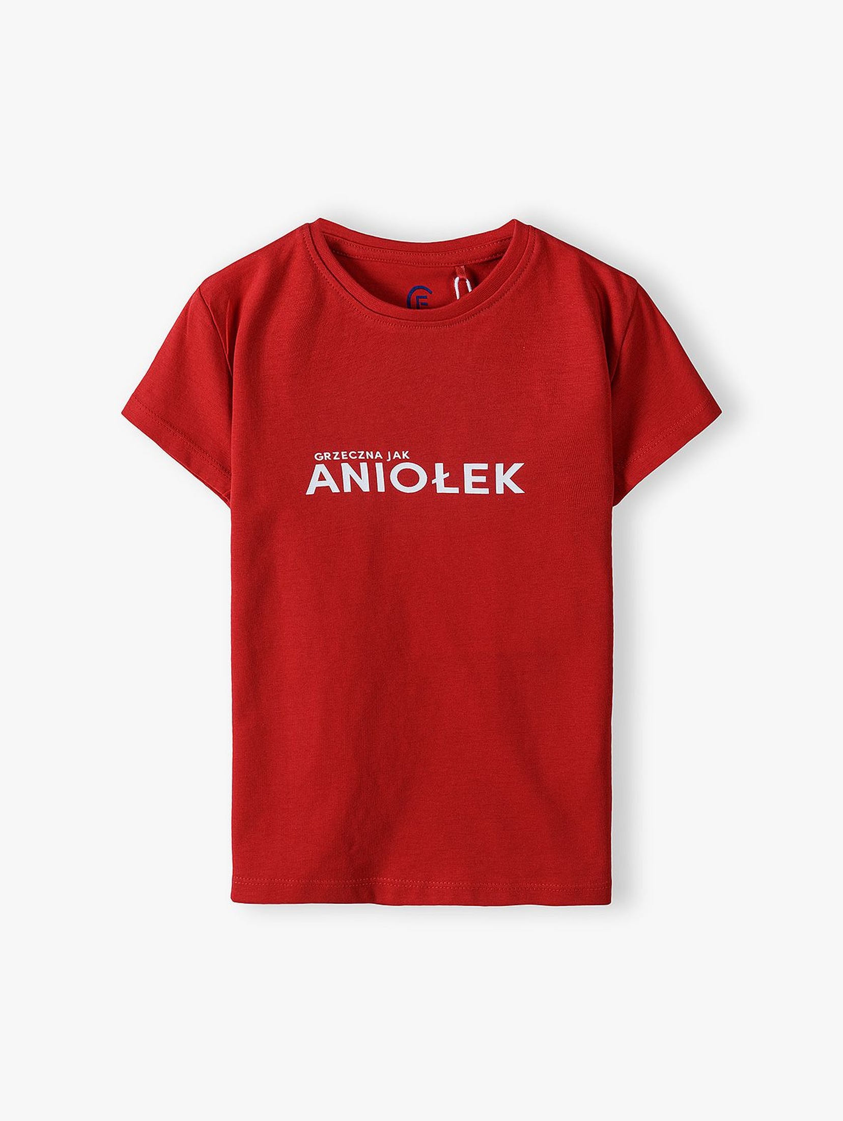 Świąteczny t-shirt dziewczęcy- Grzeczna jak Aniołek