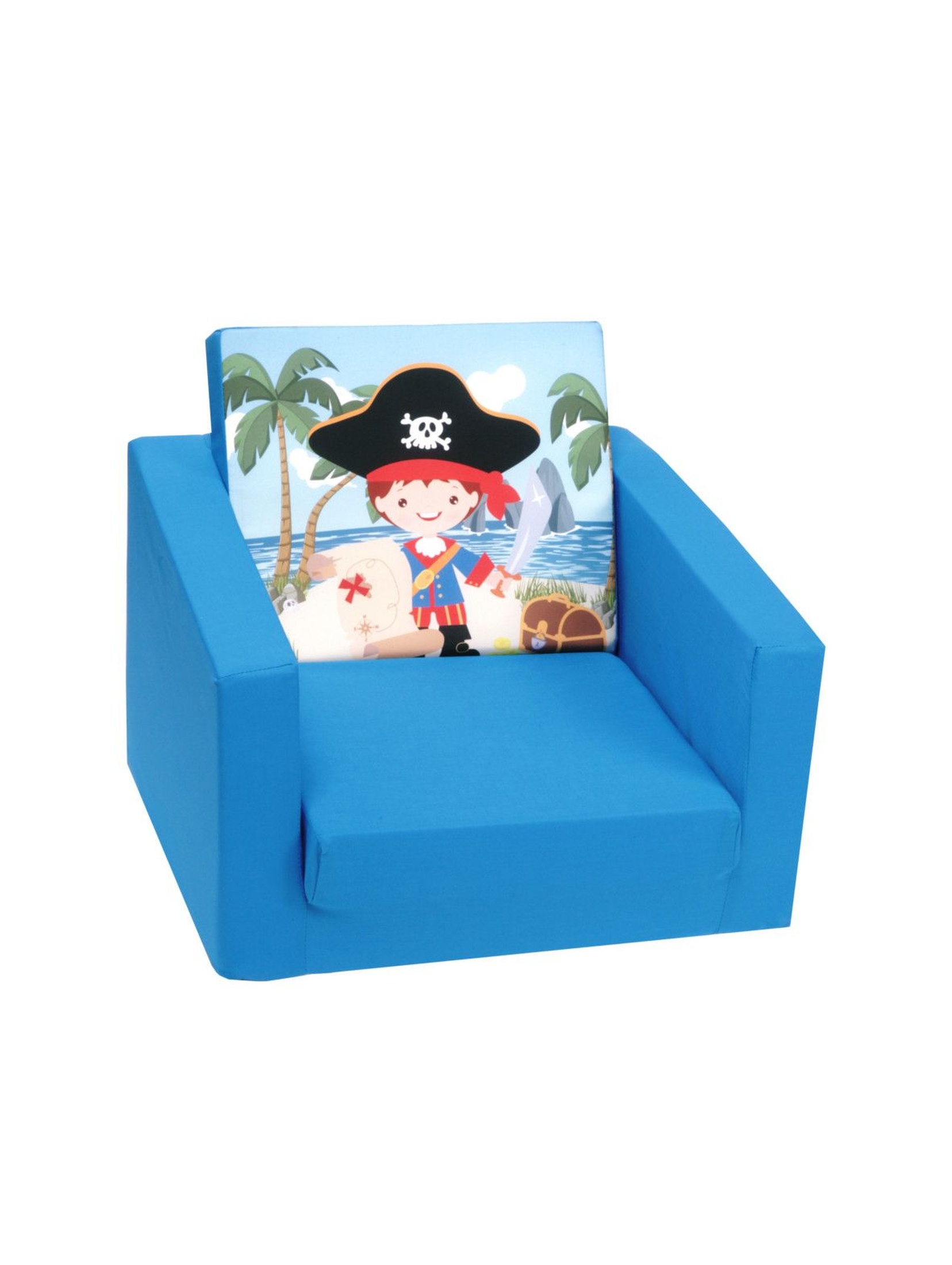 Rozkładany fotelik piankowy dla chłopca Delsit Pirat