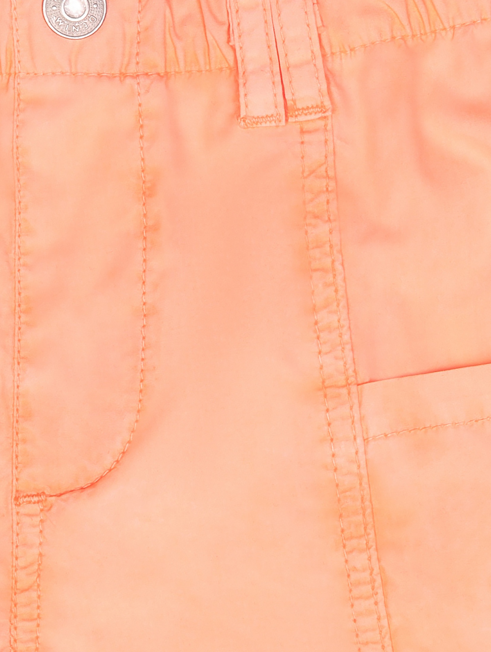 Pomarańczowe szorty basic bawełniane dla niemowlaka