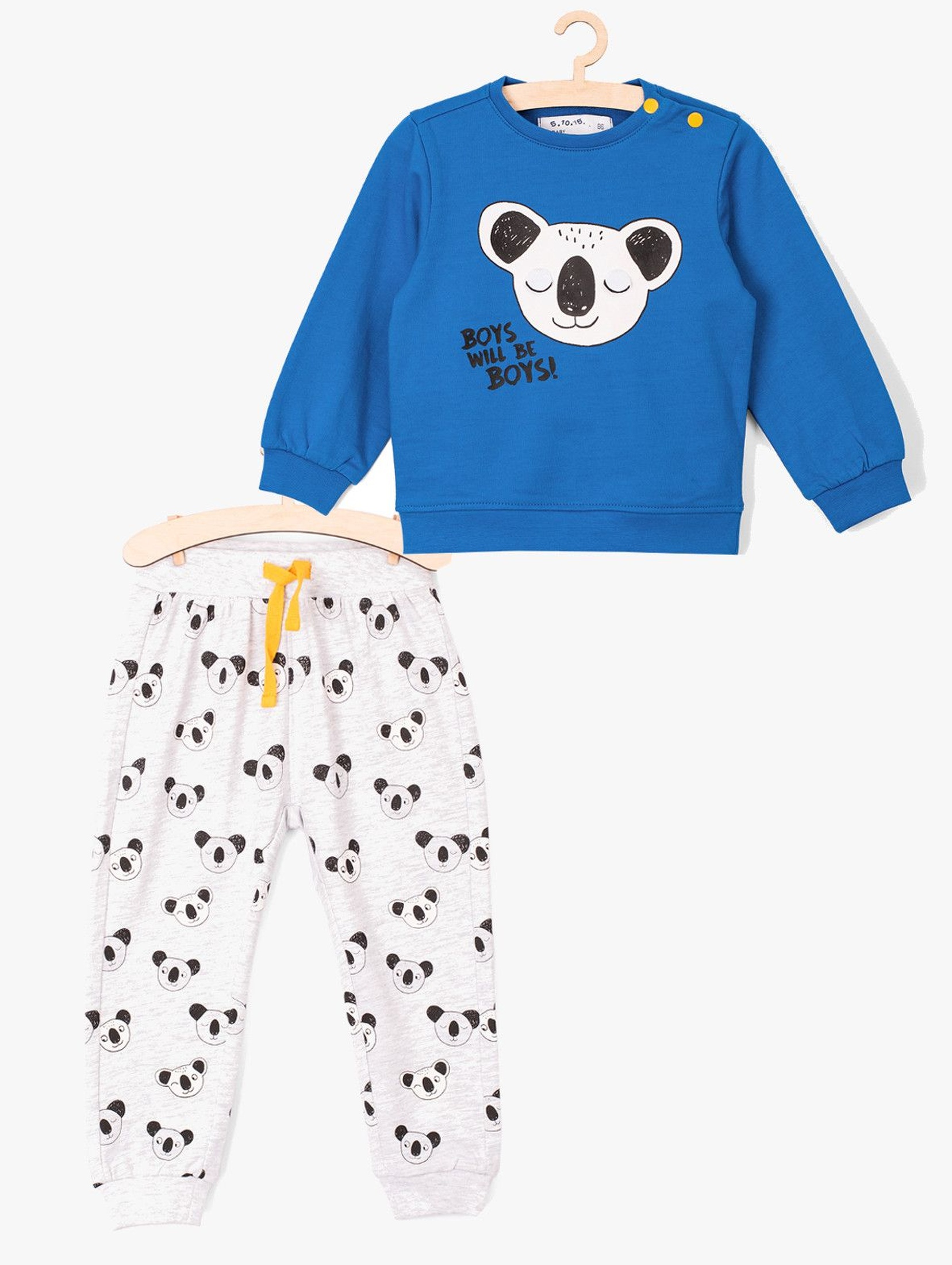 Komplet bluza i spodnie dresowe w pandy