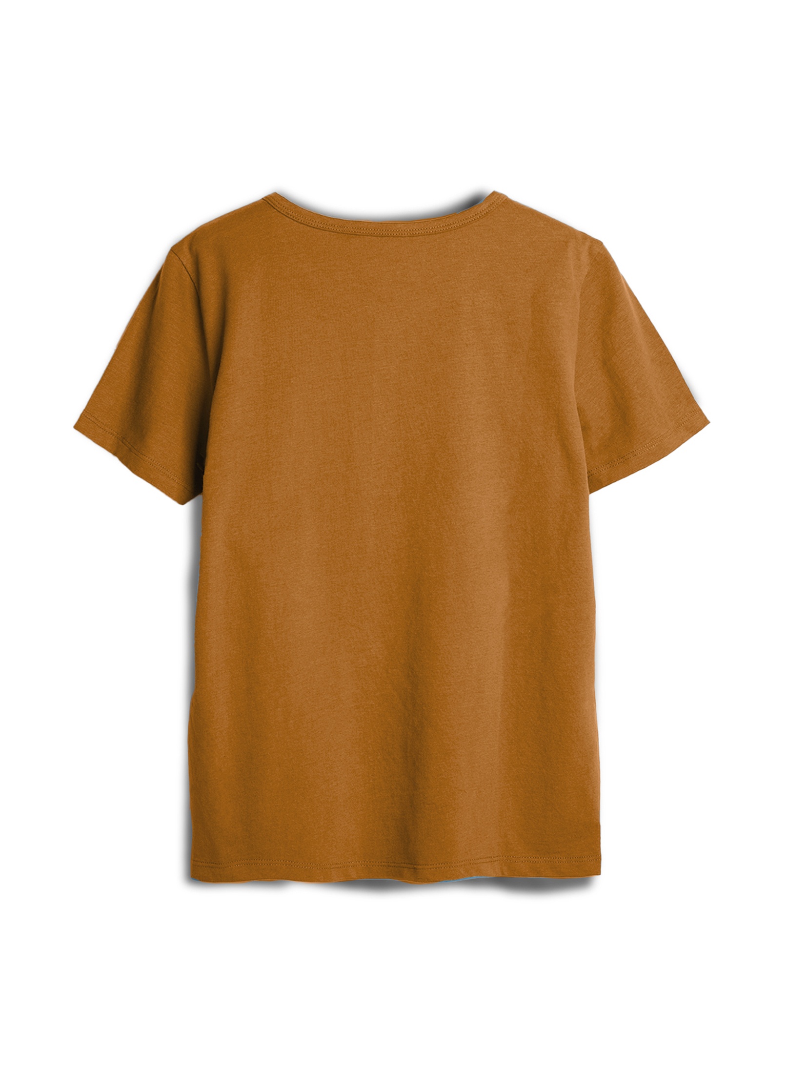 Brązowy dzianinowy t-shirt z guziczkami - unisex - Limited Edition