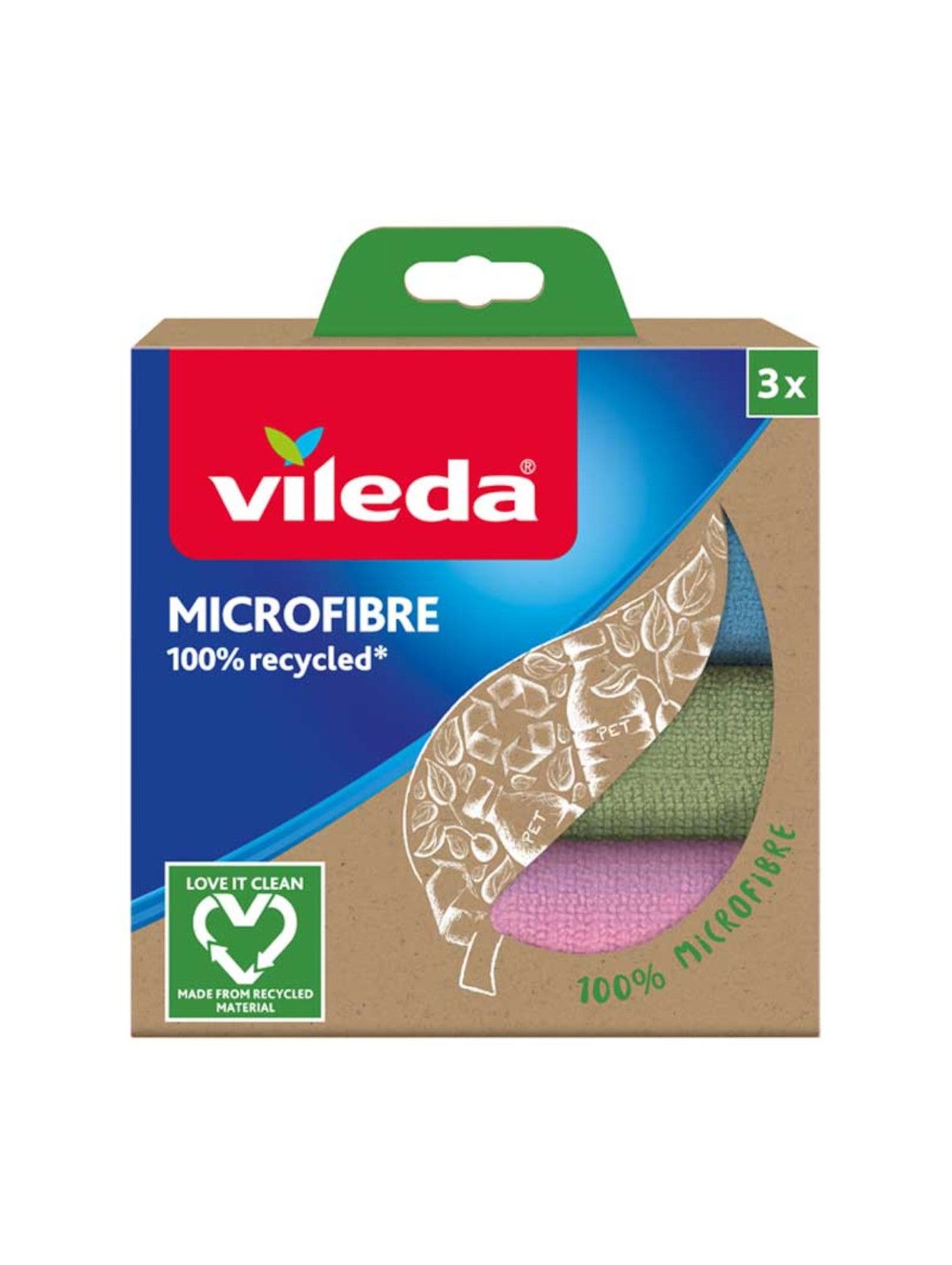 Ściereczki Vileda Mikrofibra 100% Recycled - 3 szt.
