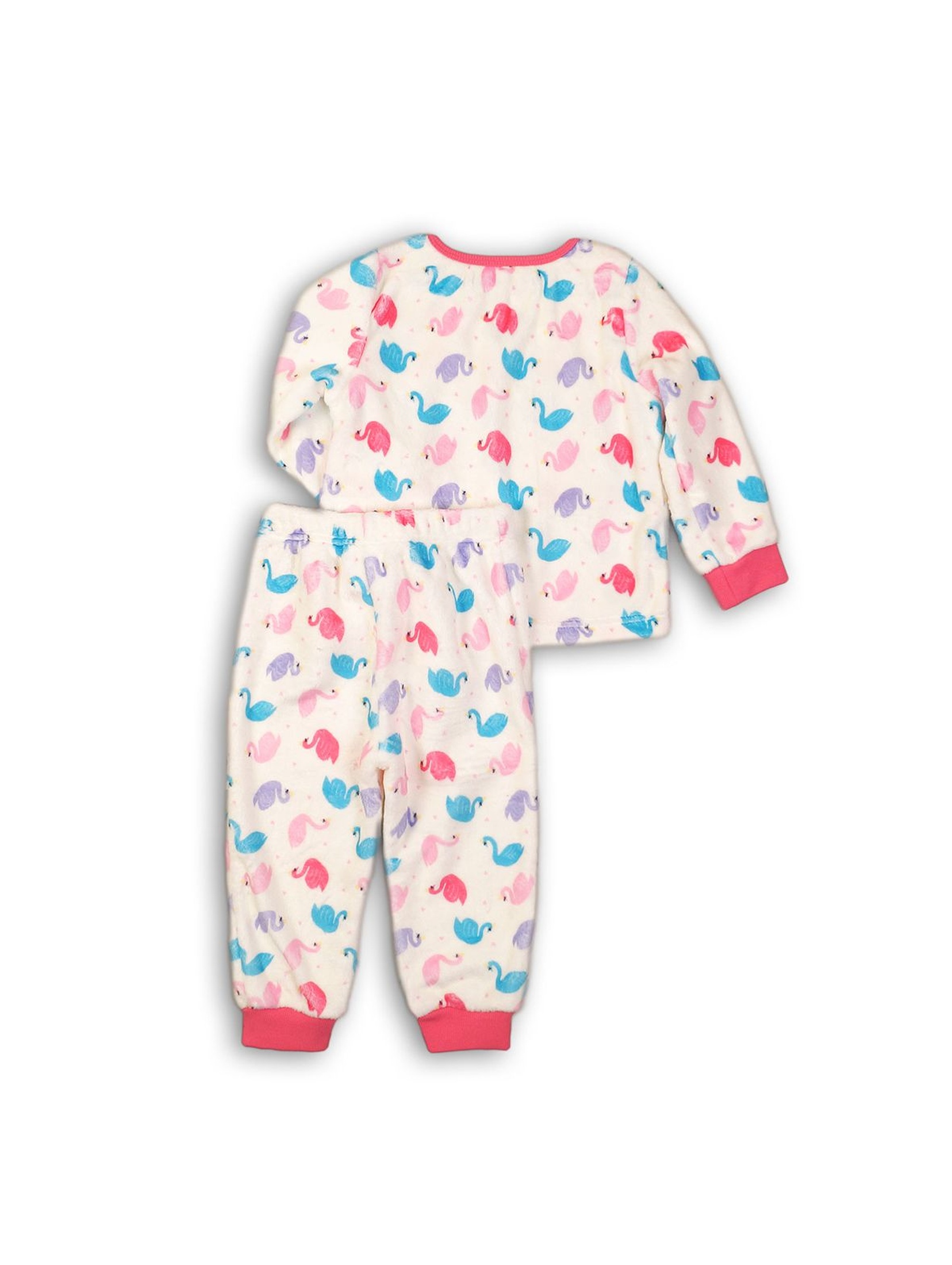 Piżama niemowlęca w kolorowe łabędzie