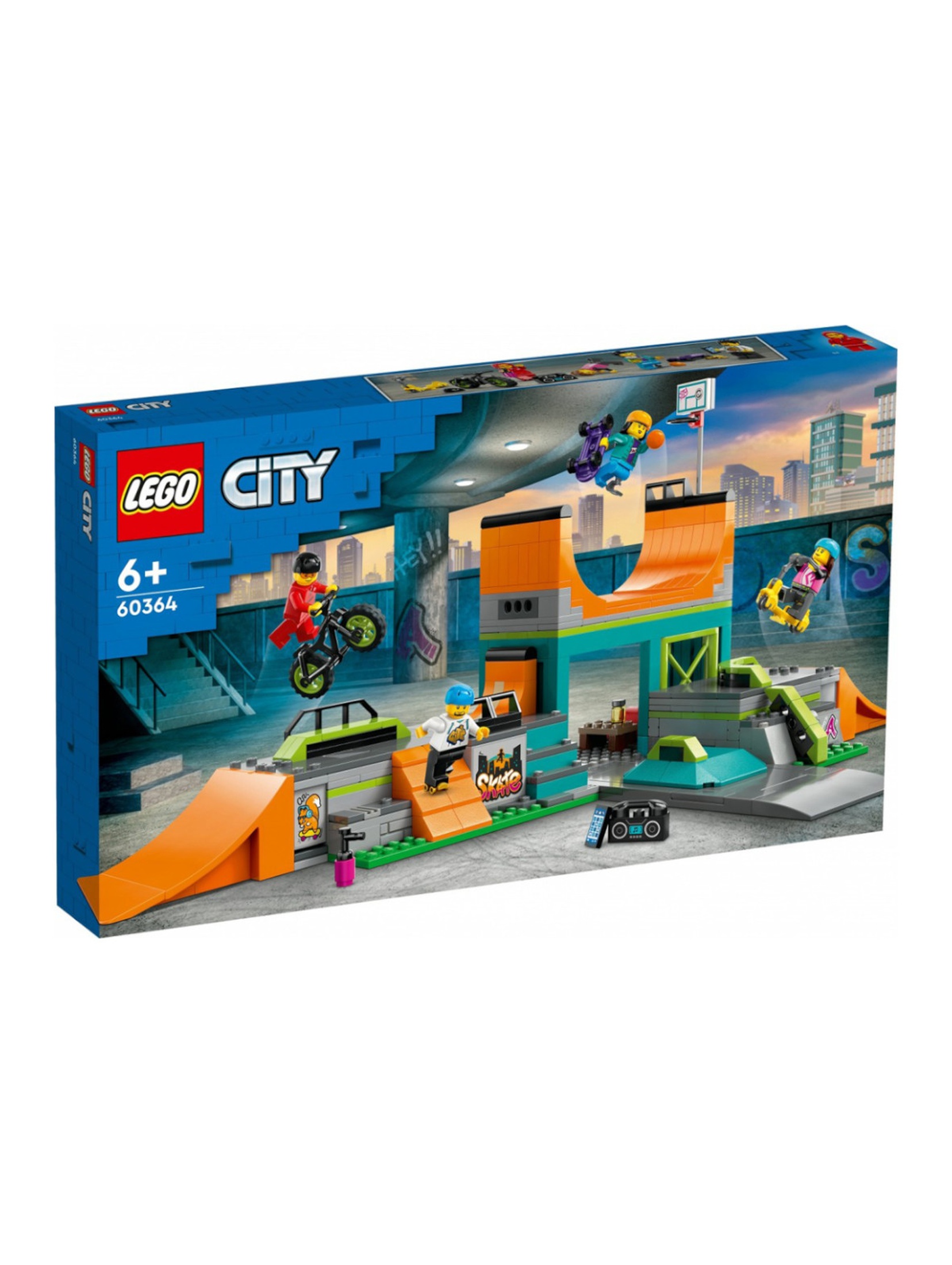 Klocki LEGO City 60364 Uliczny skatepark - 454 elementy, wiek 6 +