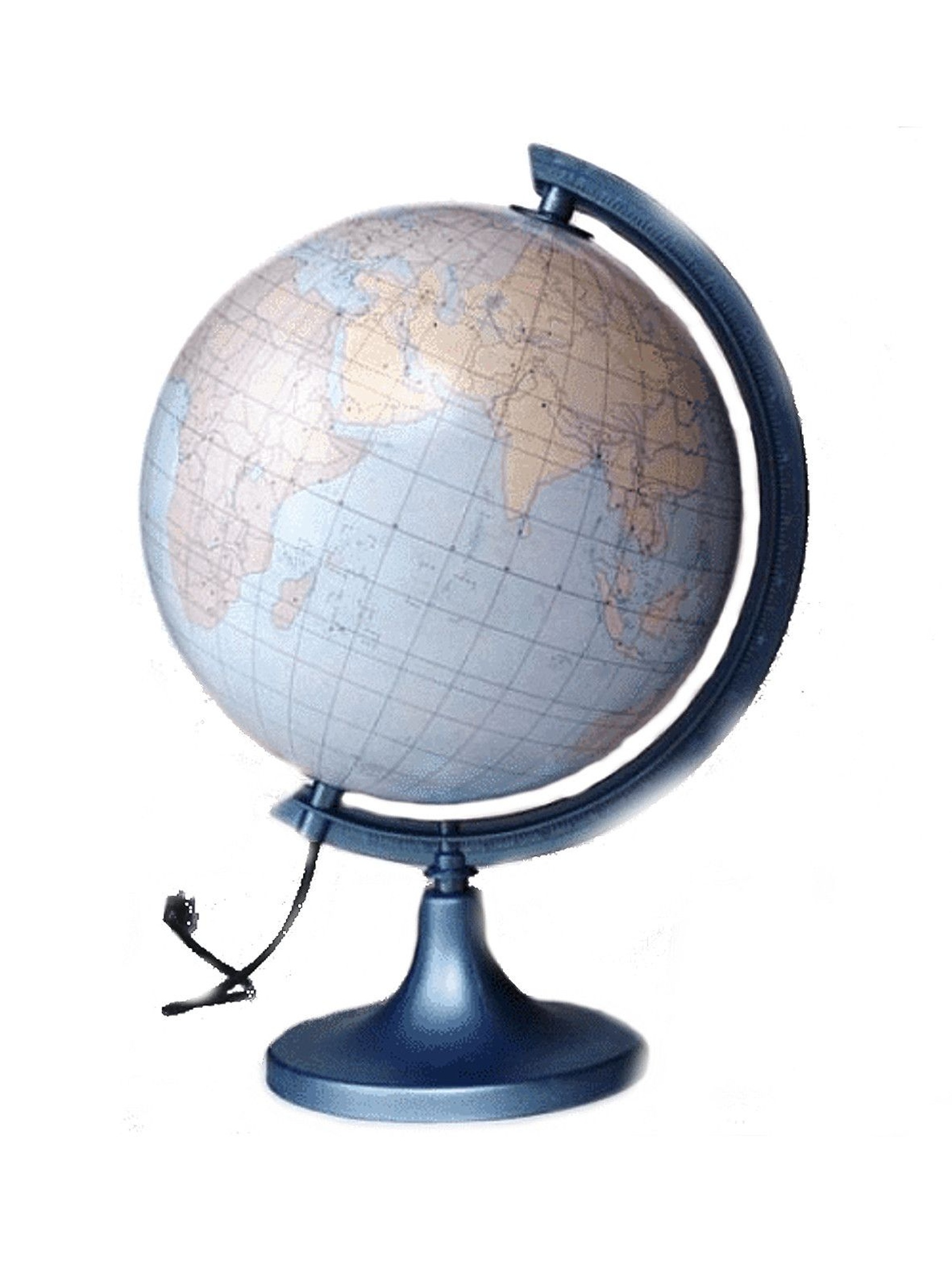 Globus 250 Konturowy z objaśnieniem, podświetlany