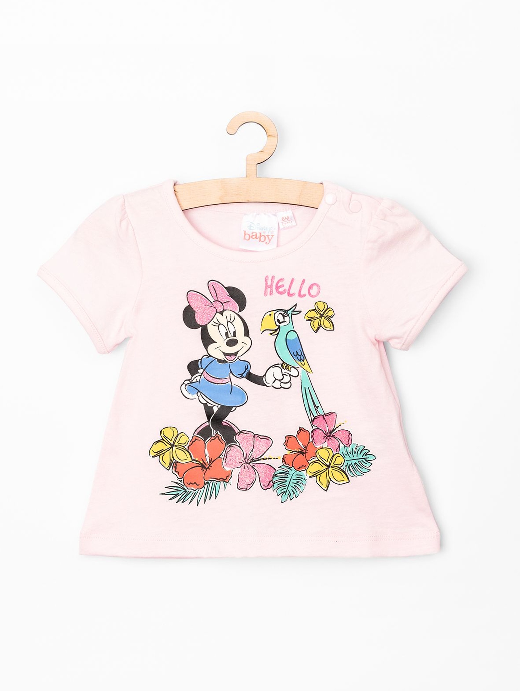 T-Shirt niemowlęcy Myszka Minnie różowy
