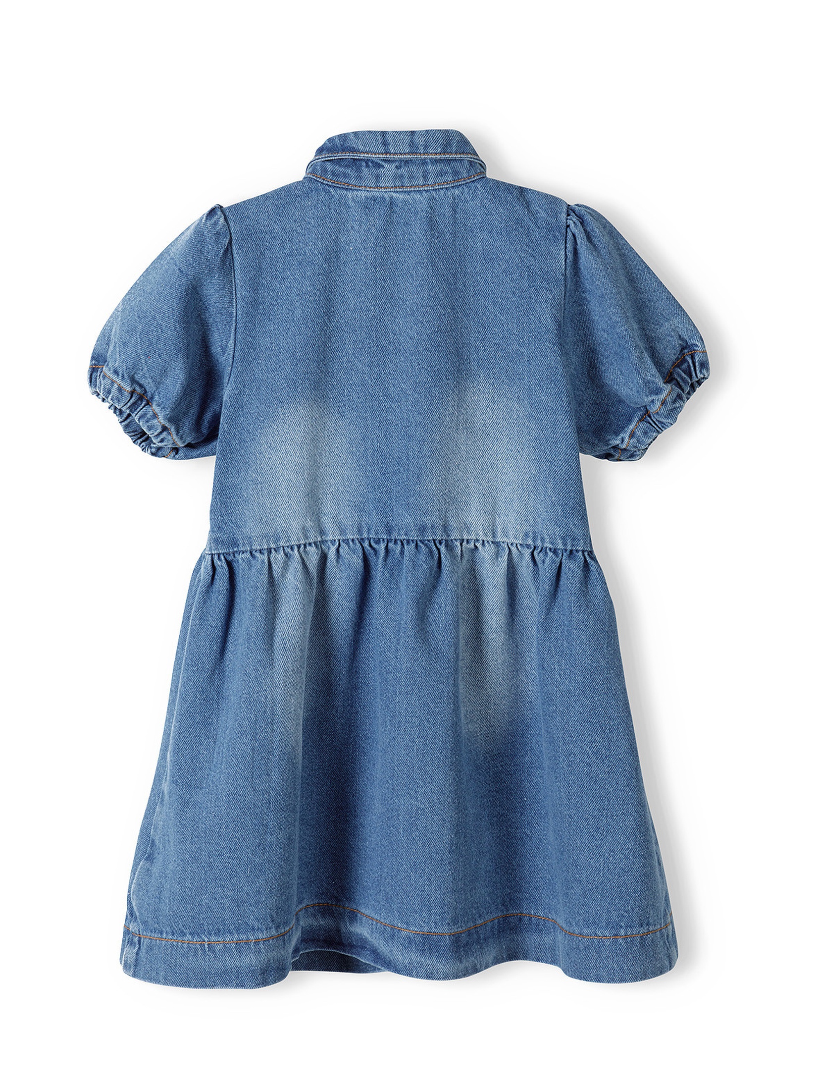 Jeansowa sukienka dla dziewczynki z krótkim rękawem