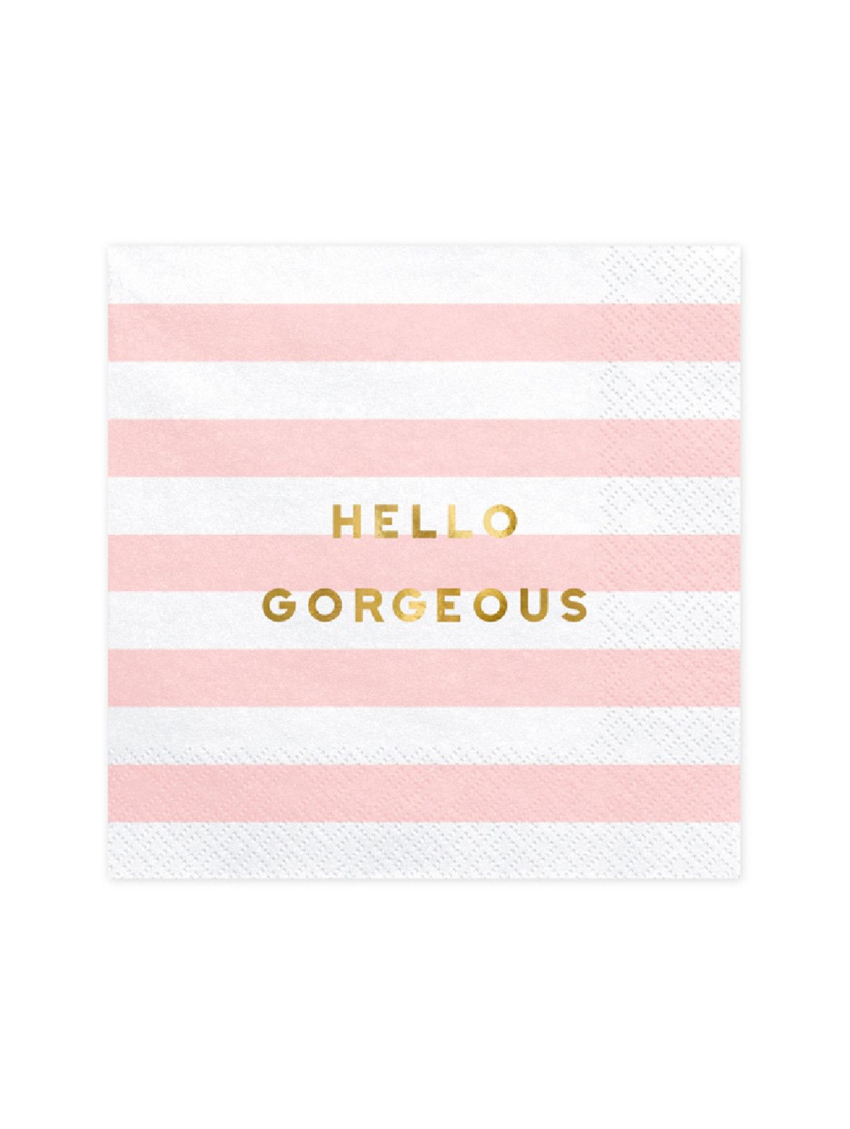 Serwetki Yummy "Hello Gorgeous" - różowe 20 szt.