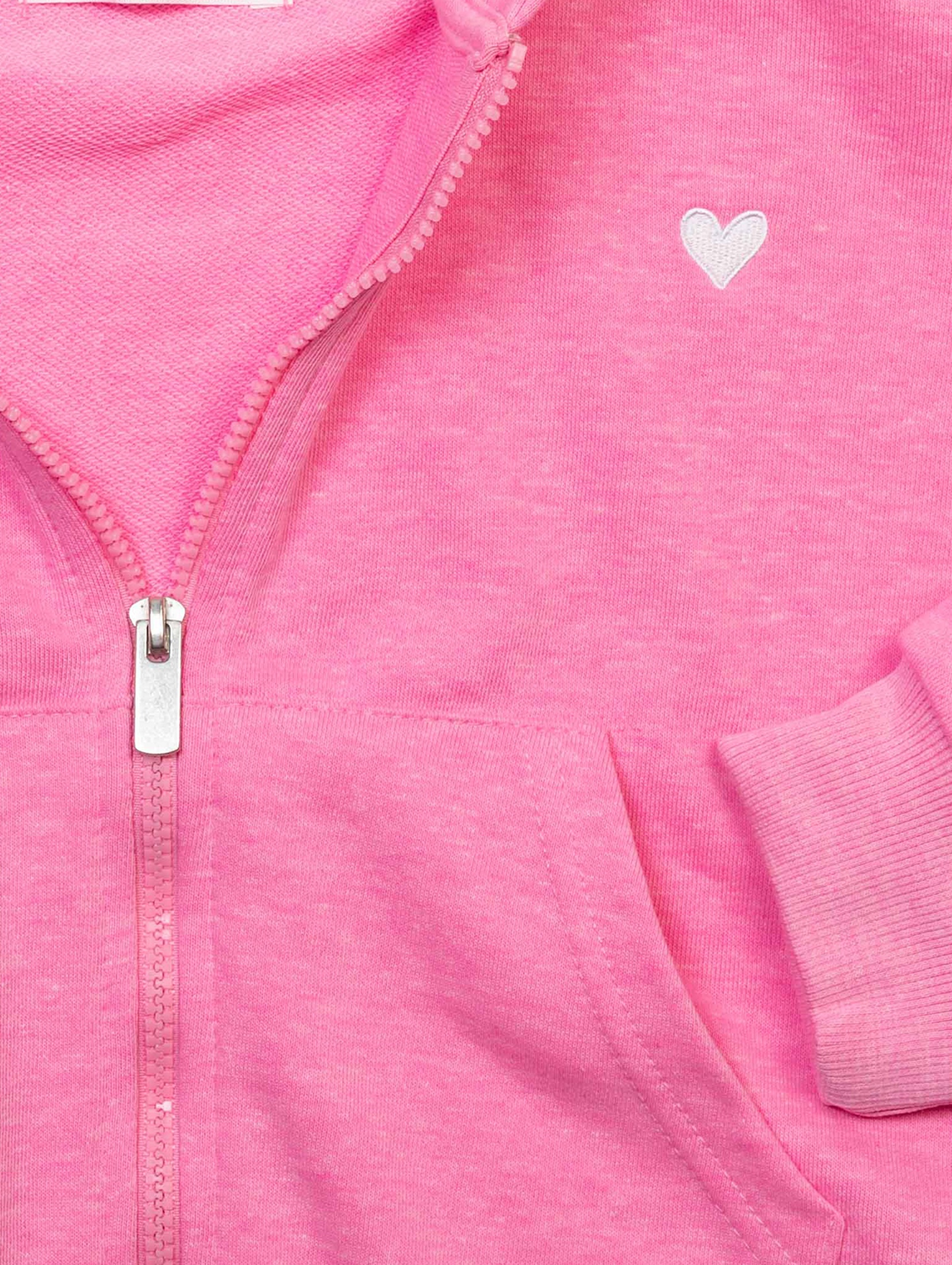 Różowa bluza niemowlęca rozpinana z kapturem