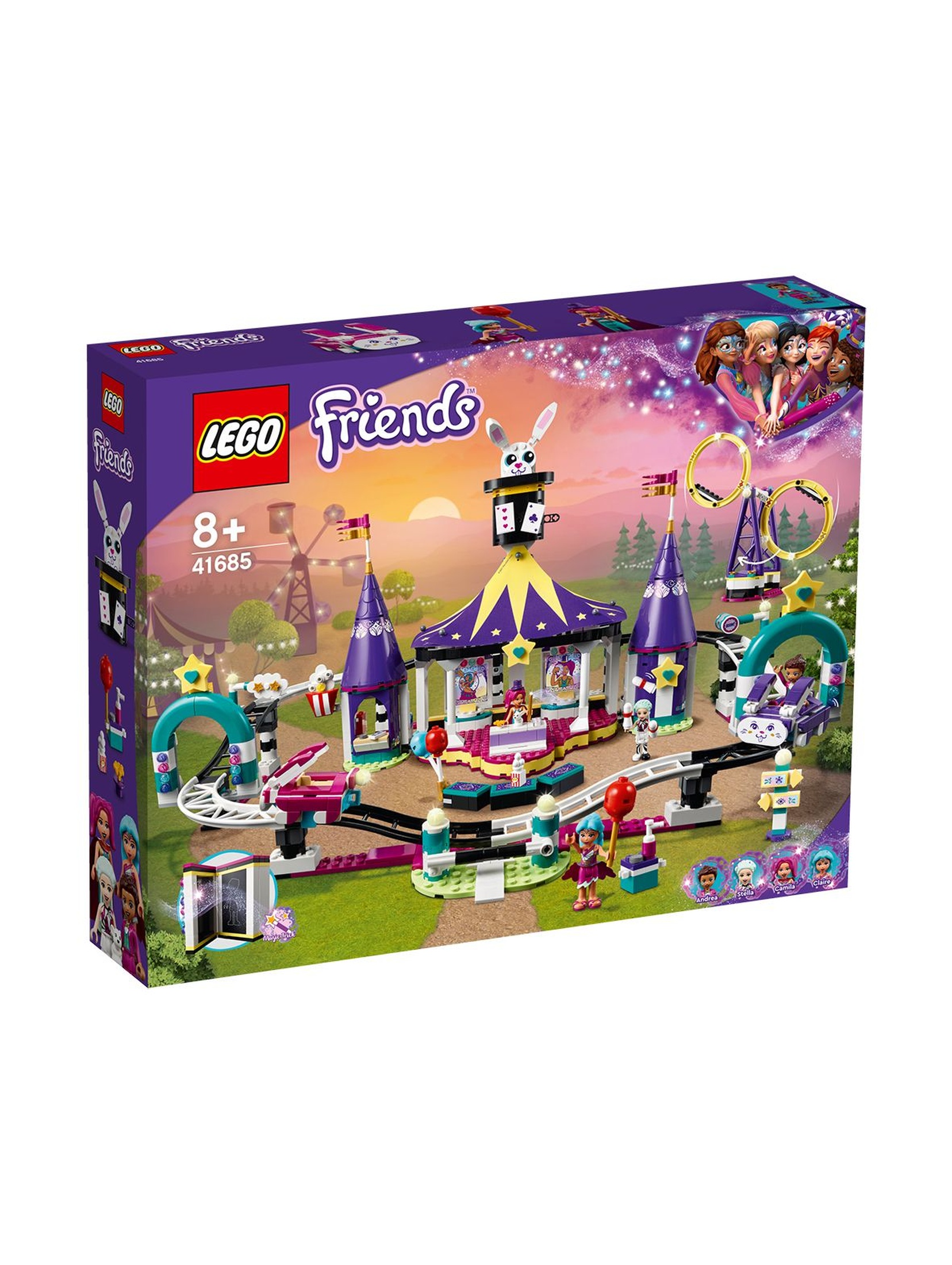 Lego Friends Magiczne wesołe miasteczko z kolejką górską  - 971 el, wiek 8+
