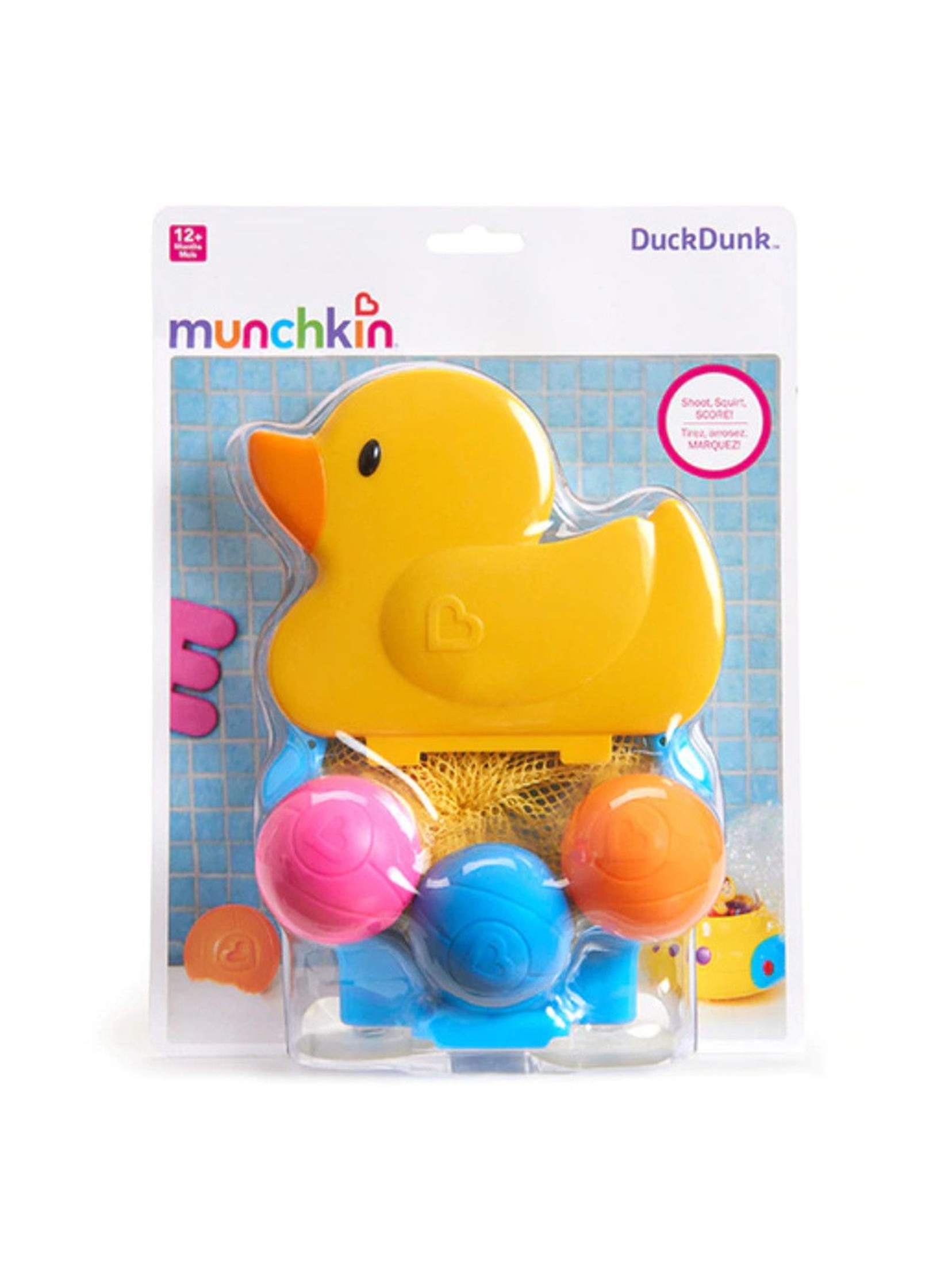 Zabawka kąpielowa kaczuszka z siatką i piłeczkami Munchkin