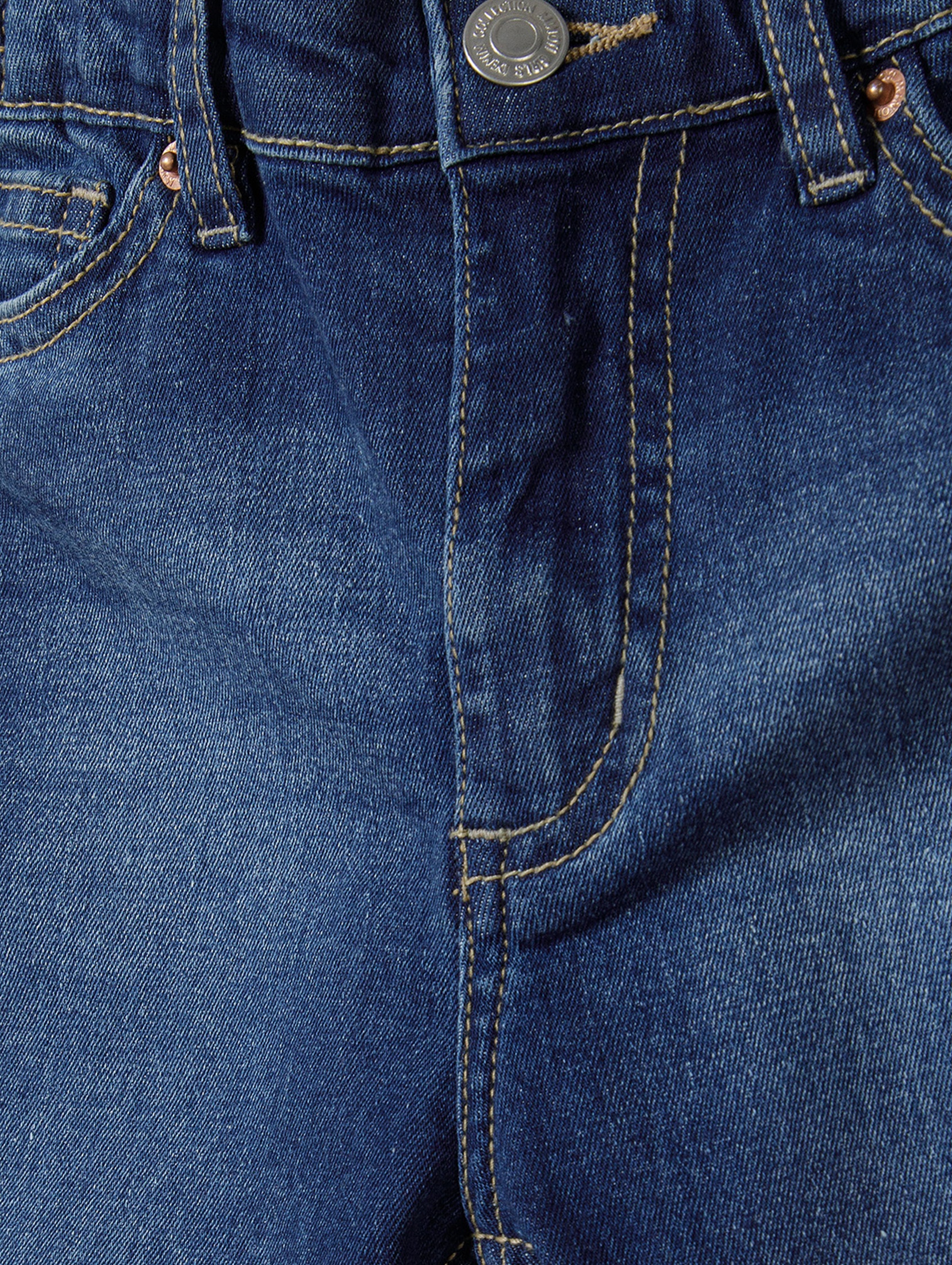 Niemowlęce jeansy o kroju joggerów z mankietami u dołu