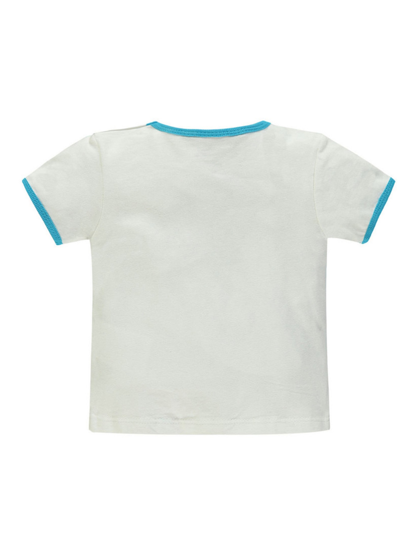 Chłopięca niemowlęca bluzka z krótkim rękawem biała