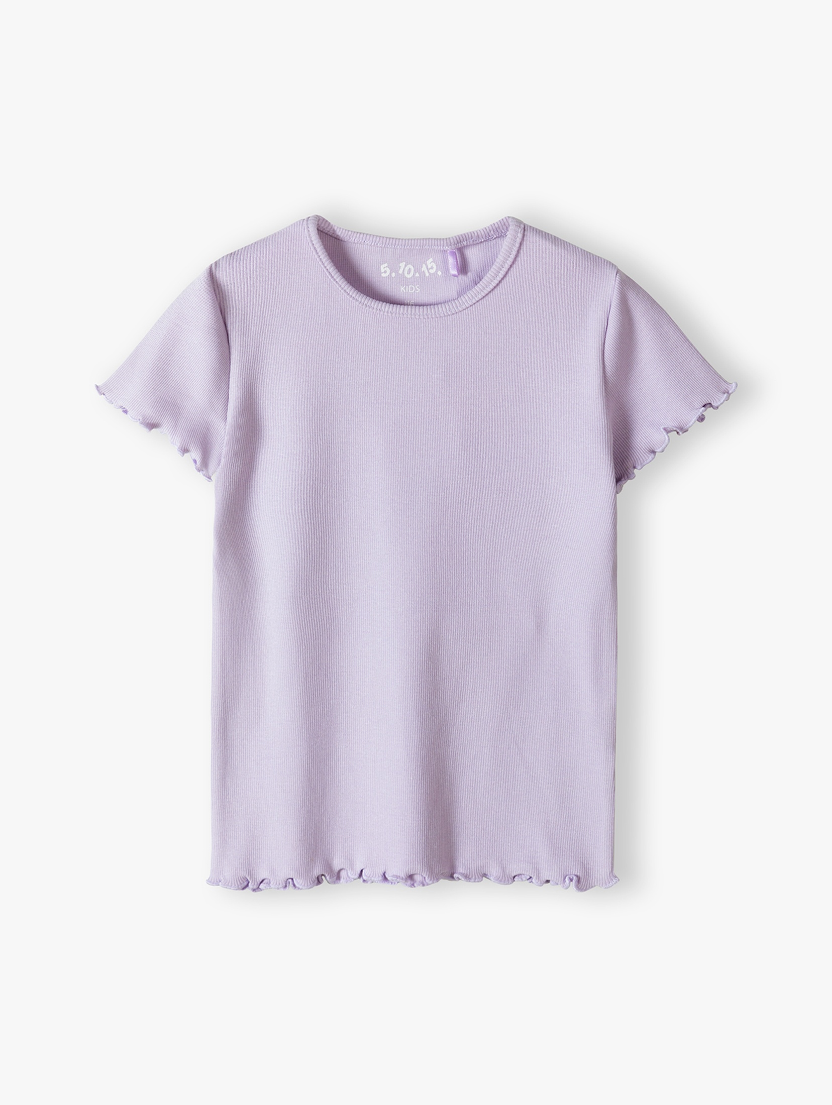 Fioletowy t-shirt w prążki - 5.10.15.
