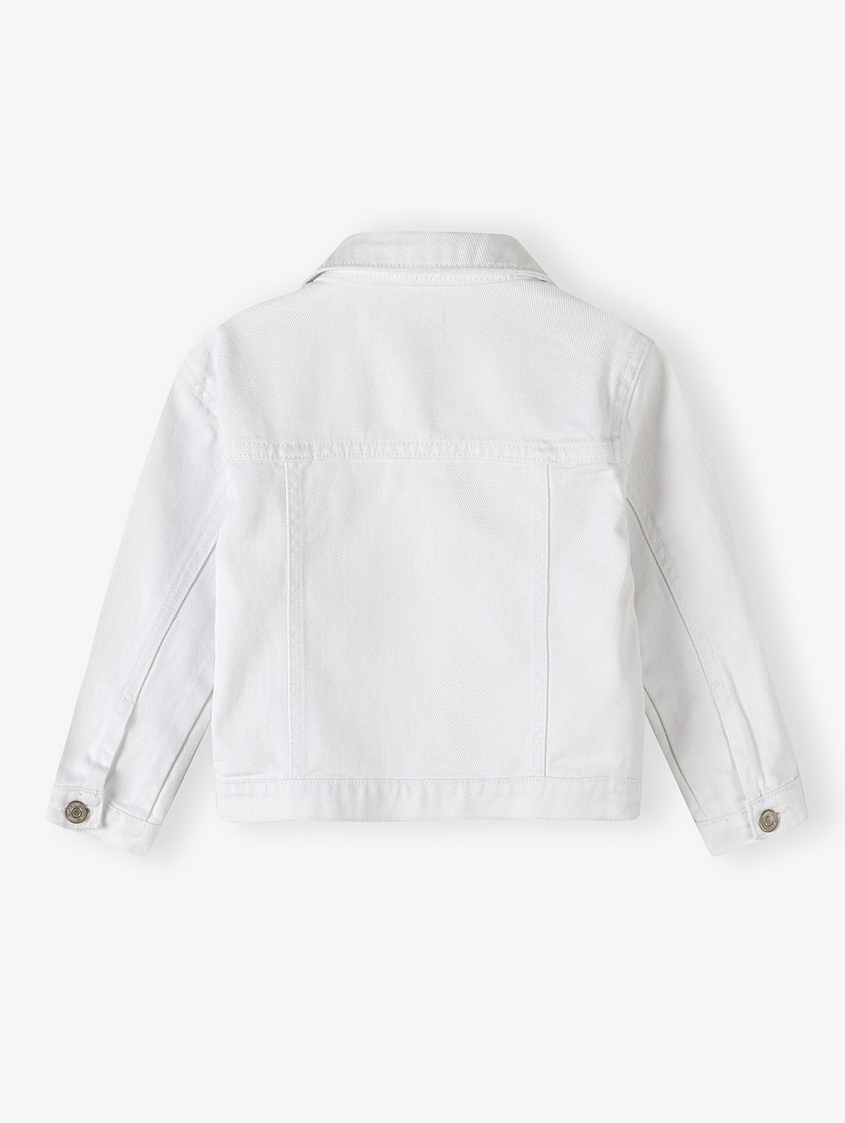 Biała kurtka jeansowa dla niemowlaka