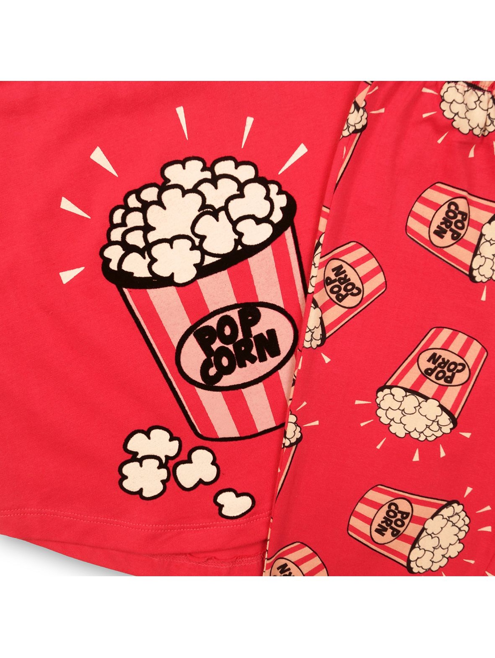 Pidżama dziewczęca czerwona - Popcorn