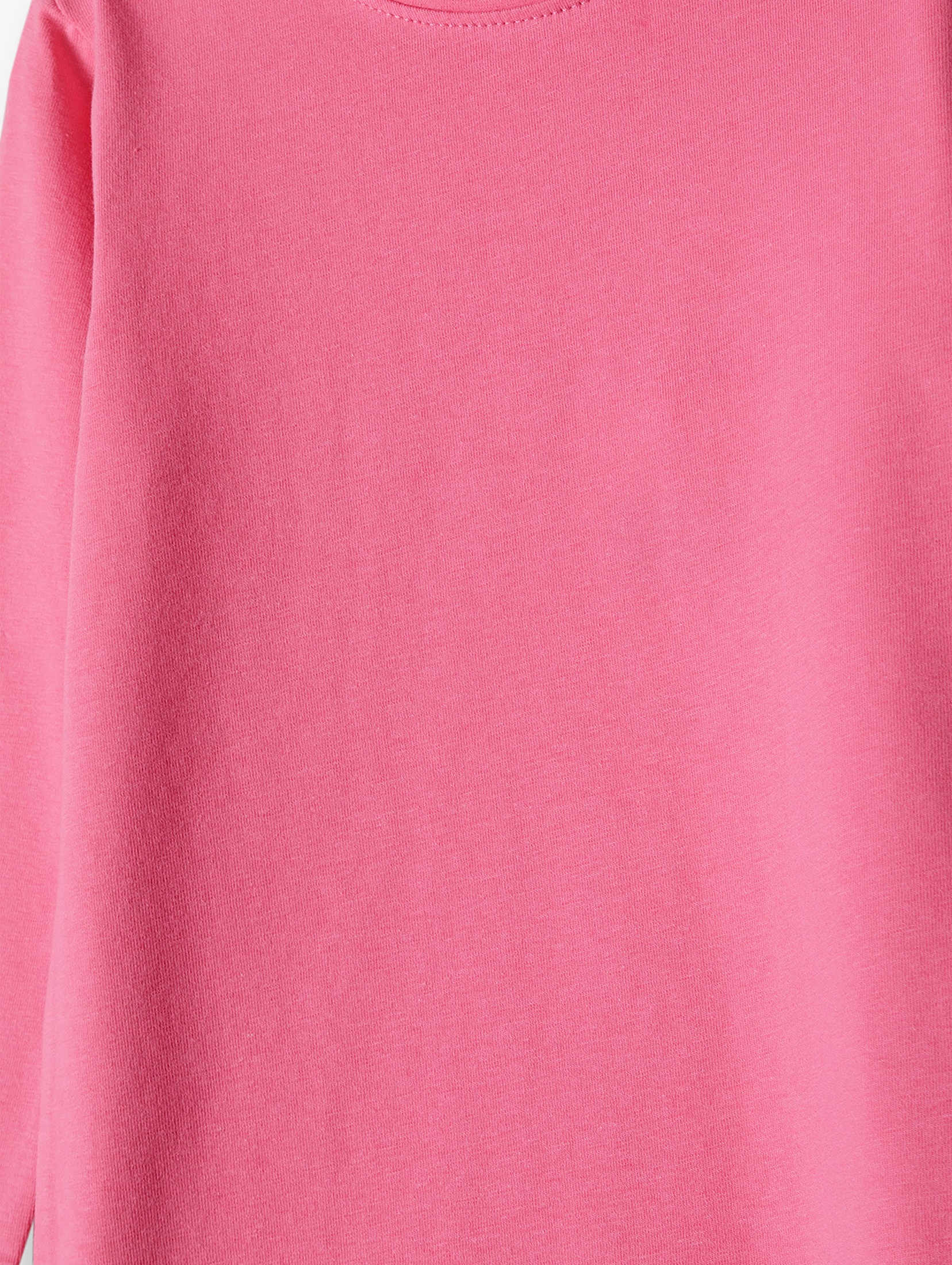 Bluzka z długim rękawem- różowy basic