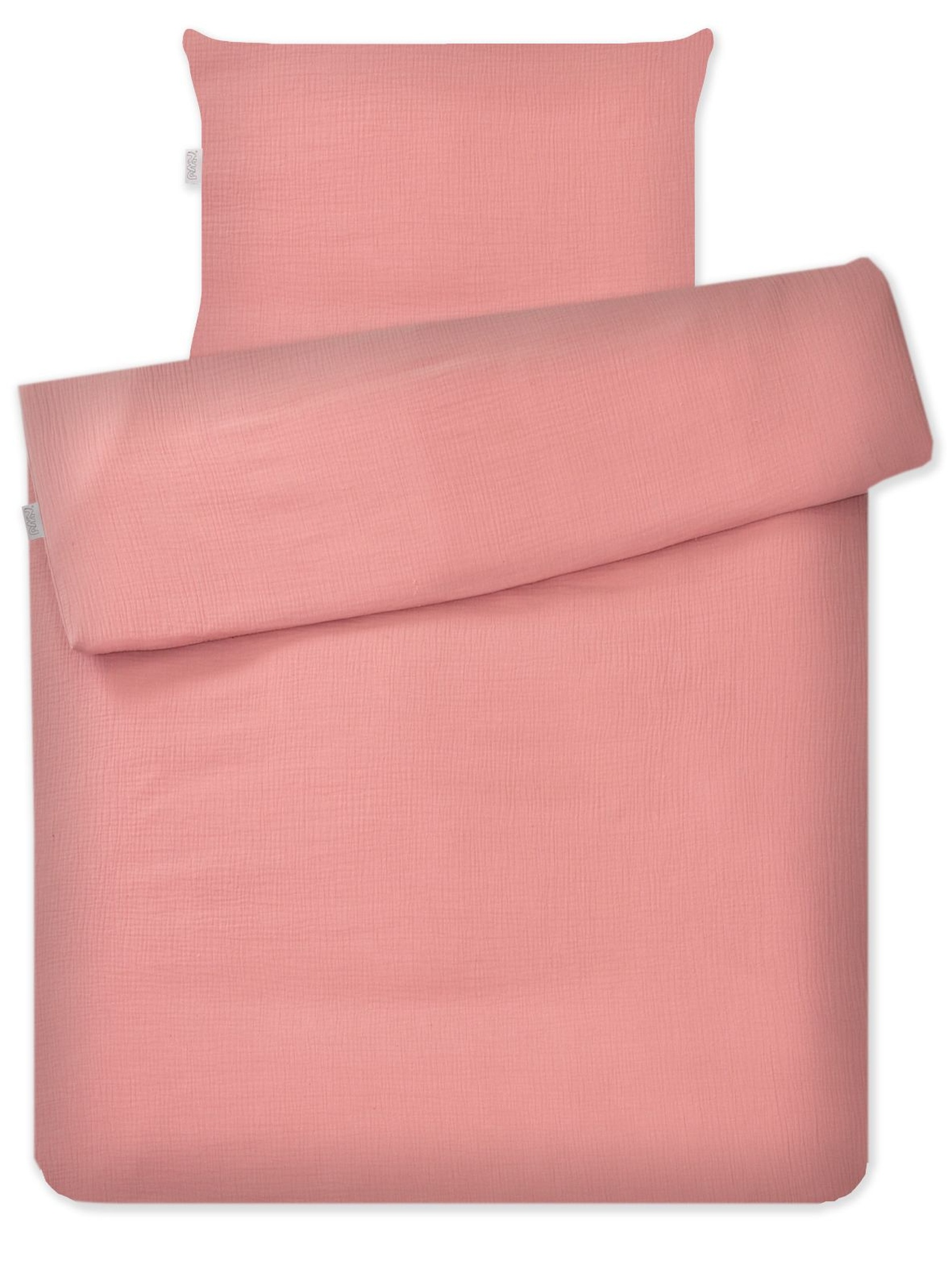 Różowa pościel 2-elementowa do łóżeczka, 135x100cm + 60x40cm