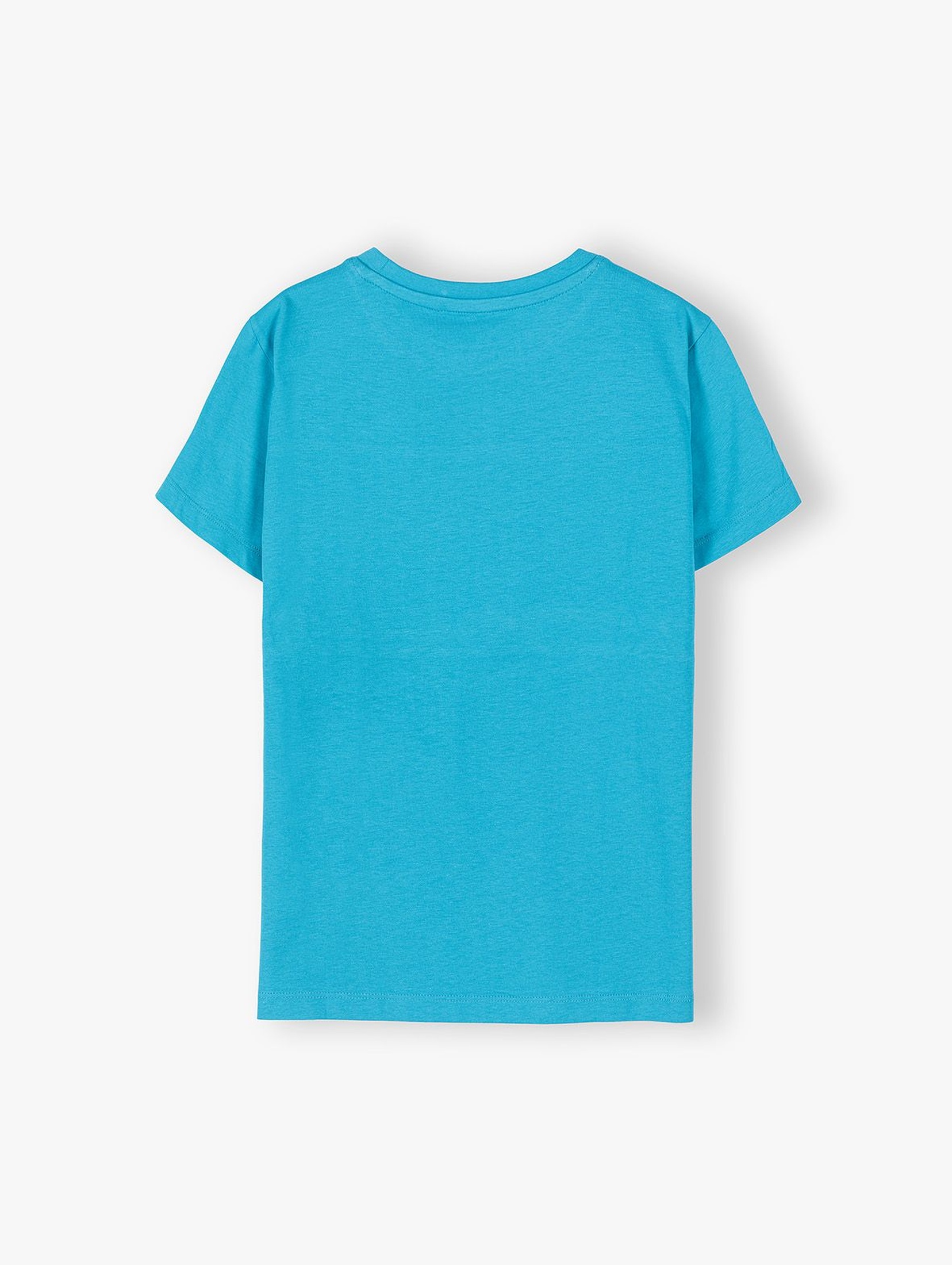 T-shirt chłopięcy niebieski z nadrukiem