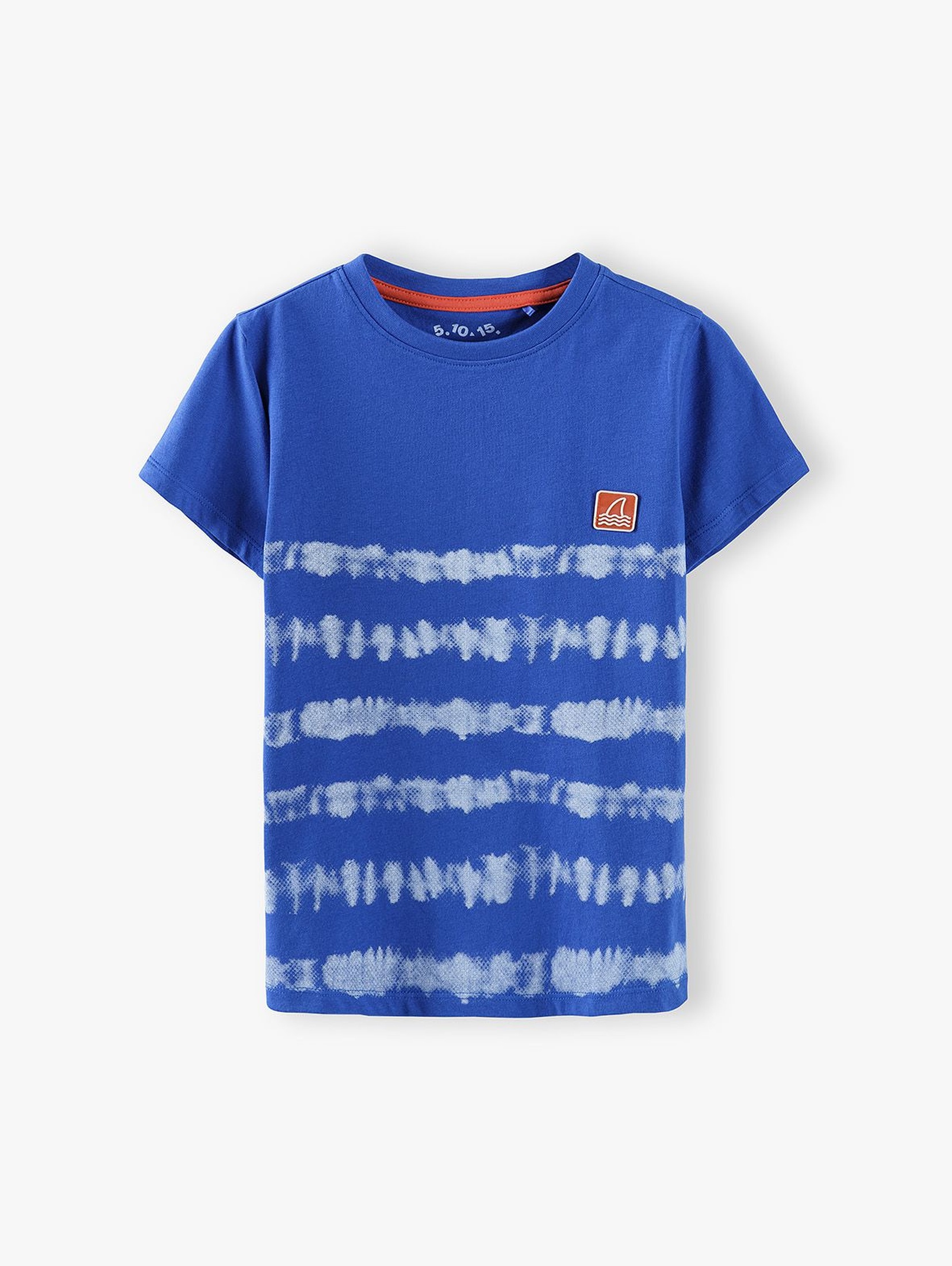 T-shirt chłopięcy w kolorze granatowym z paskami-100% bawełna