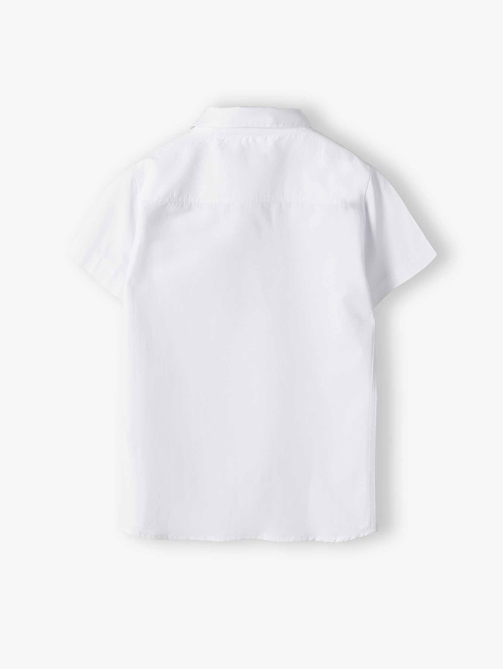 Elegancka biała koszula chłopięca z krótkim rękawem