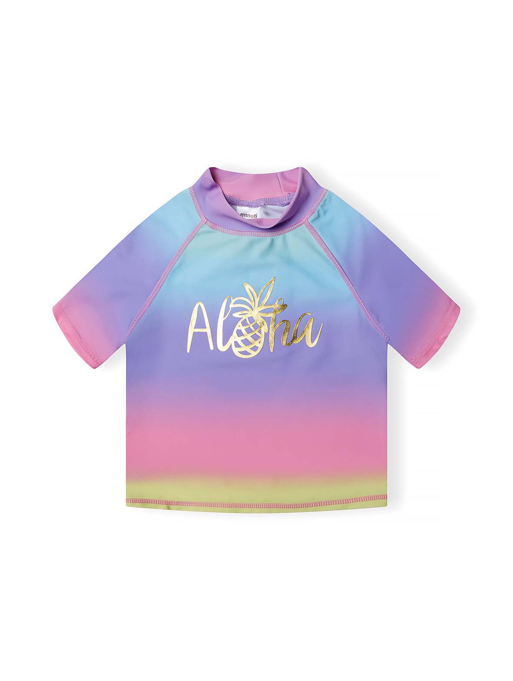 Kolorowy strój kąpielowy dziewczęcy- koszulka i majtki z filtrem UV