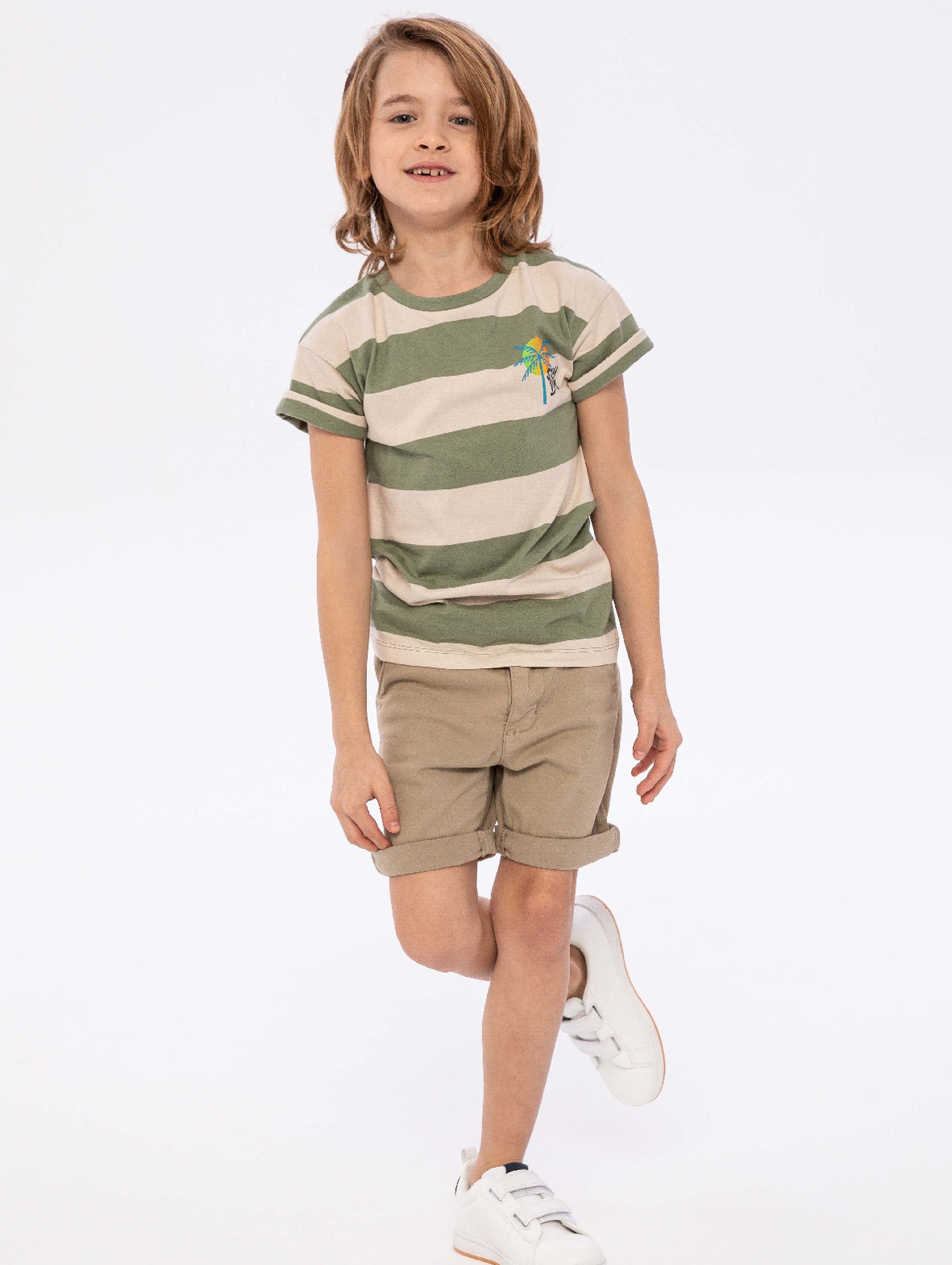 T-shirt dla chłopca bawełniany w paski