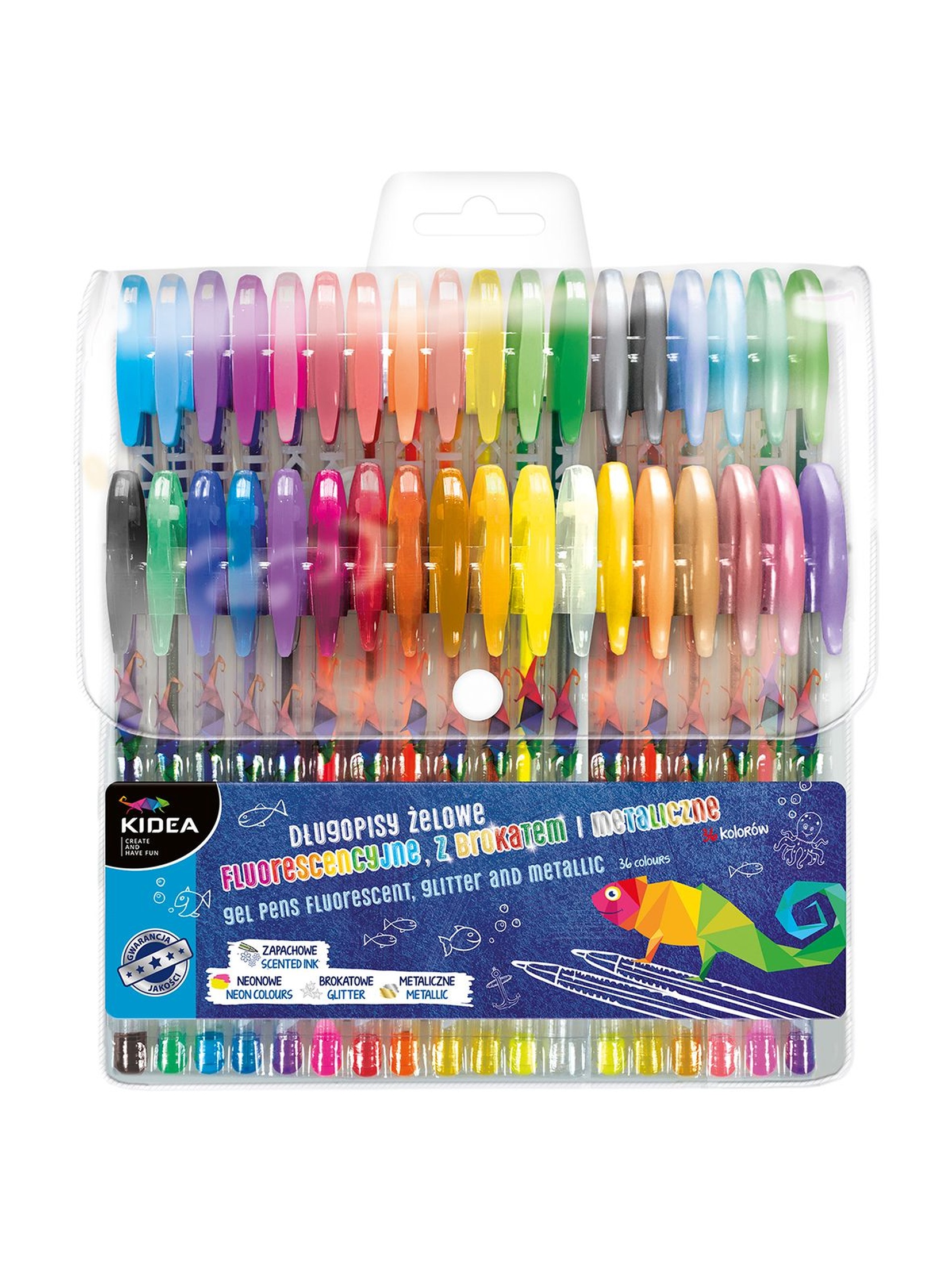 Długopisy żelowe 36 kolorów