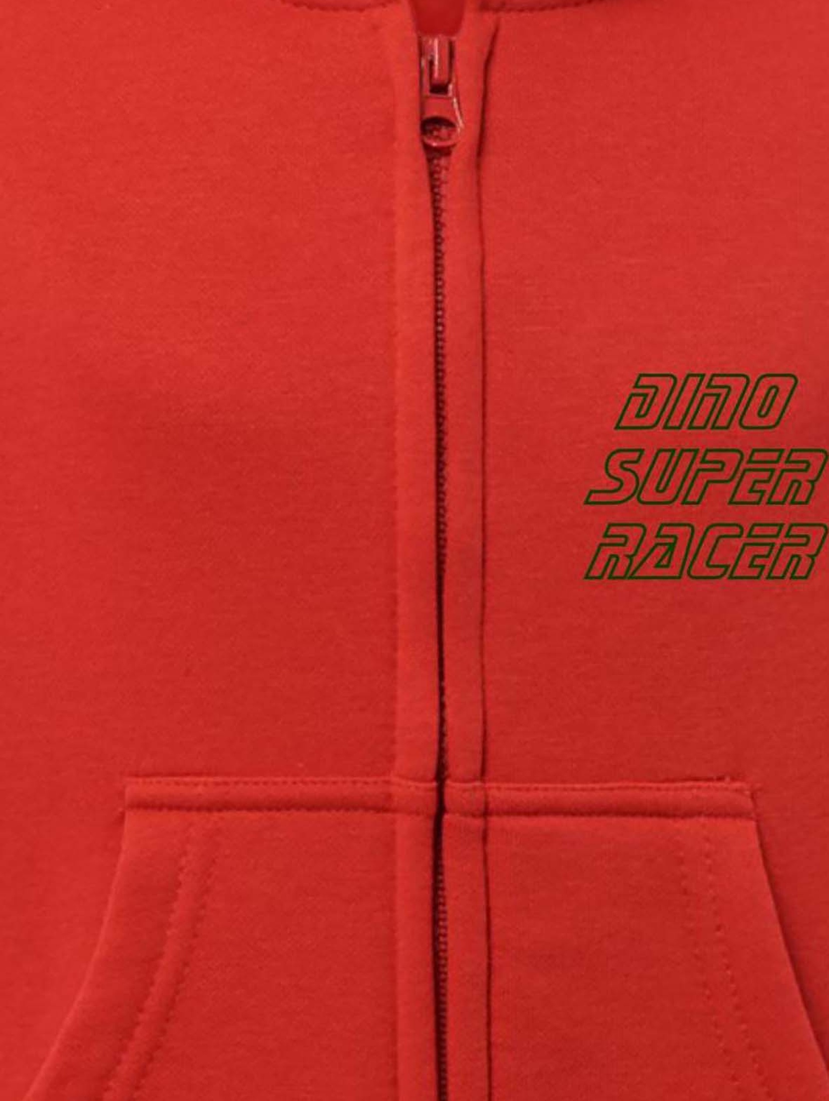 Rozpinana bluza z kapturem Dino super racer czerwona