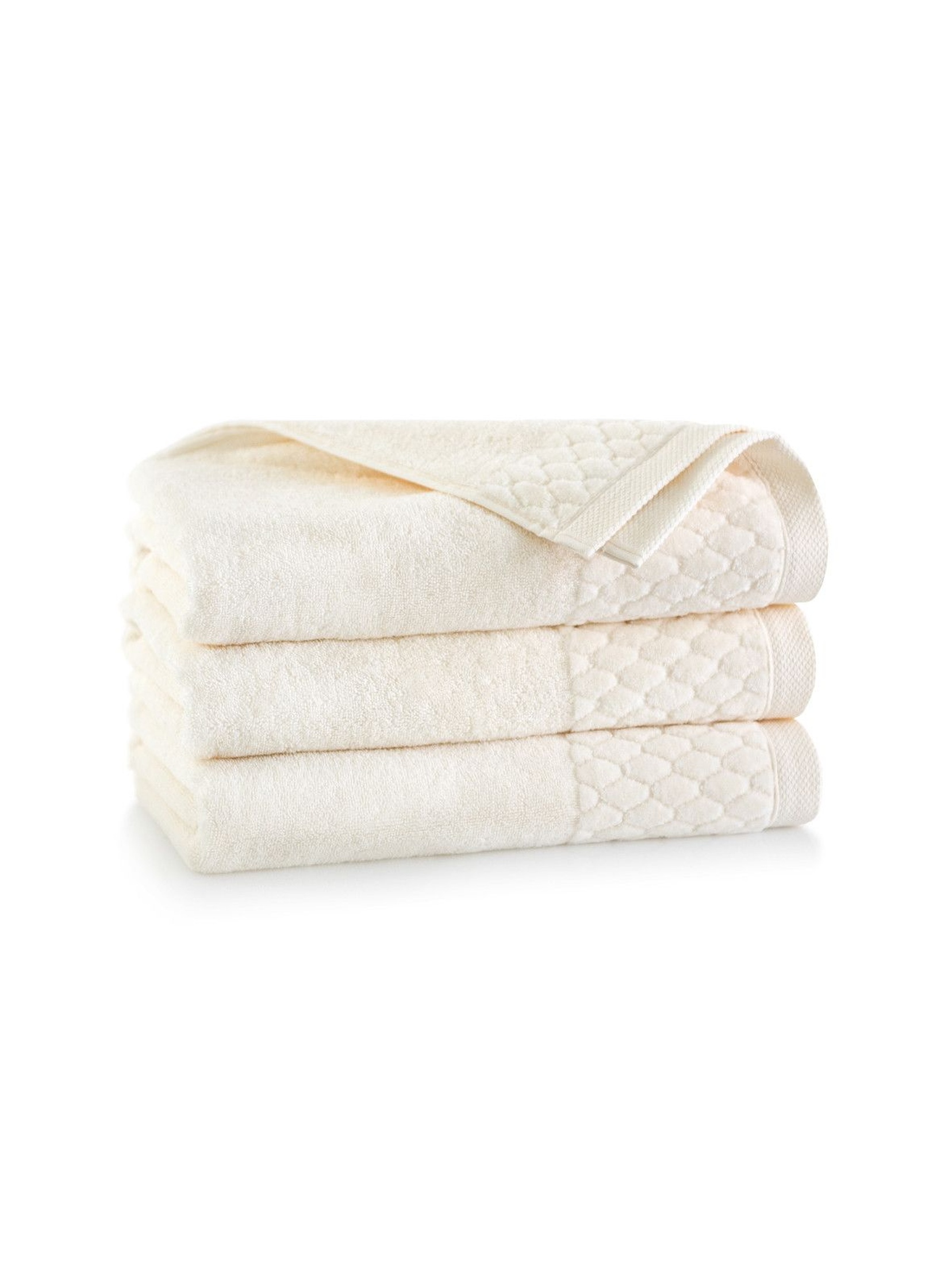 Ręczniki antybakteryjne Carlo z bawełny egipskiej kremowy - 2pack 30x50cm