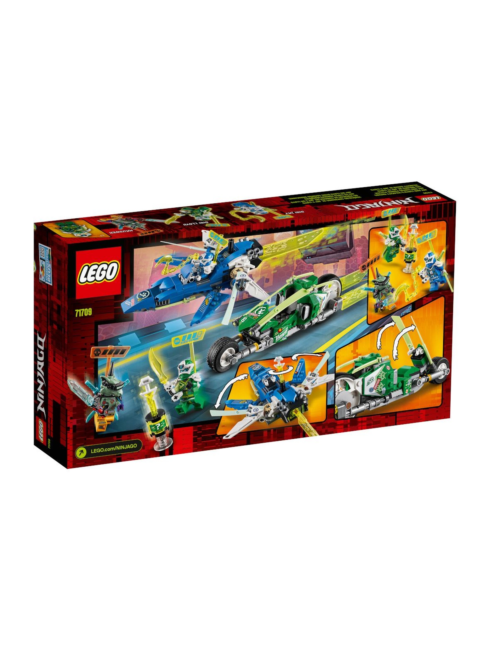 LEGO® NINJAGO® Wyścigówki Jaya i Lloyda - 322 elementy wiek 7+
