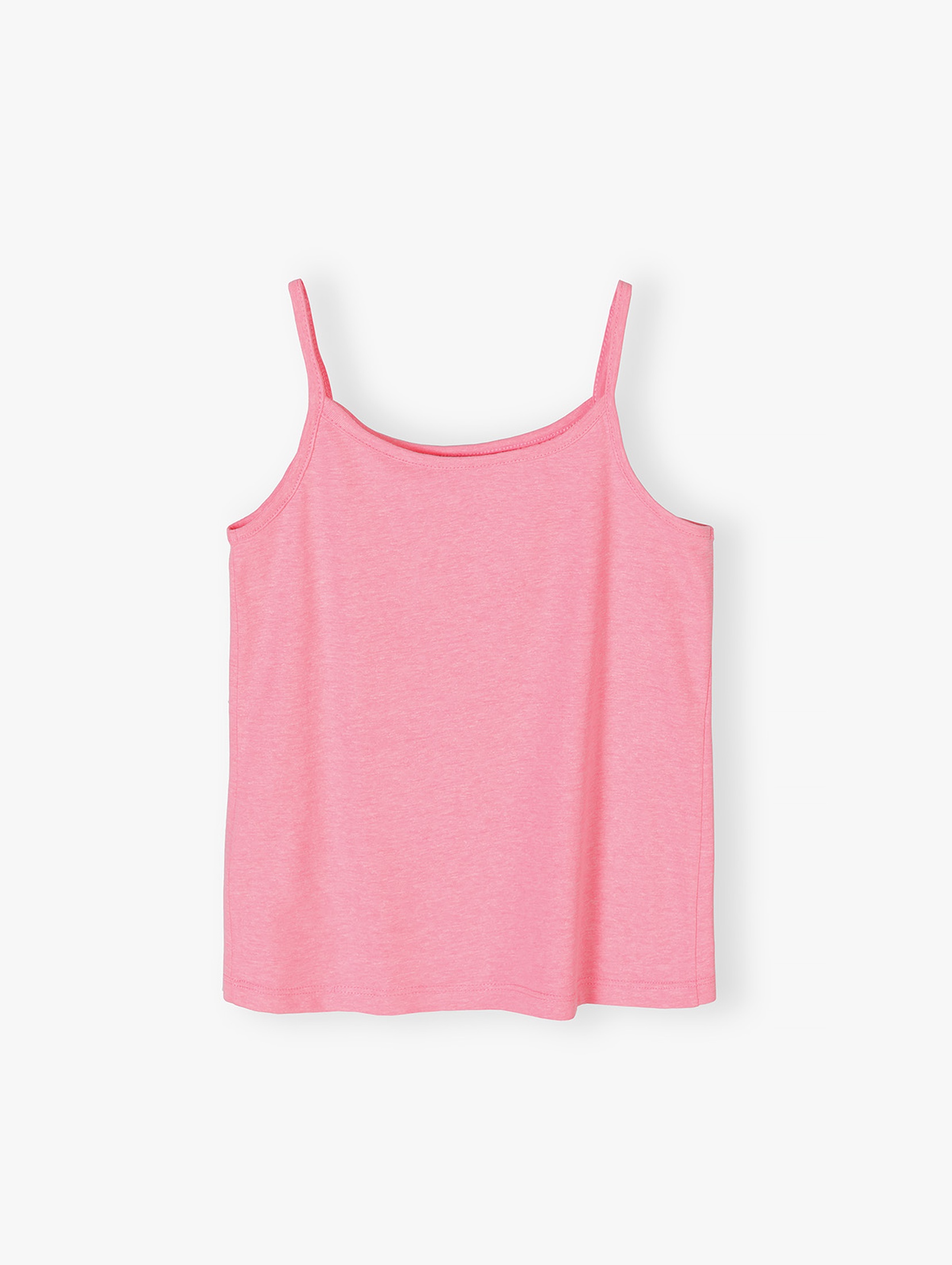 Różowa koszulka dziewczęca na ramiączkach