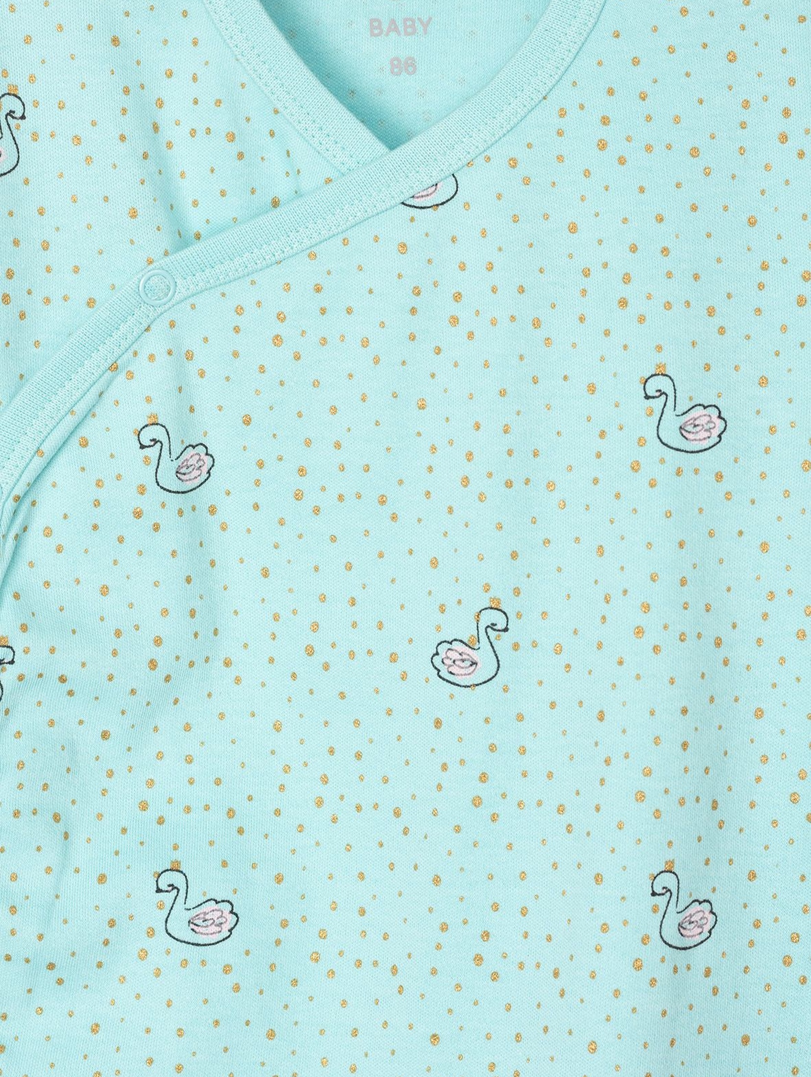 Body niemowlęce niebieskie w łabędzie
